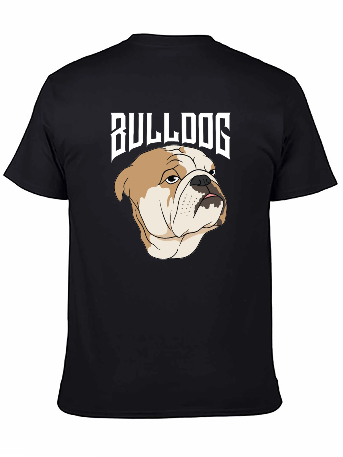 Black Bulldog Graphic Tee - Men's Black T-Shirt view 4
