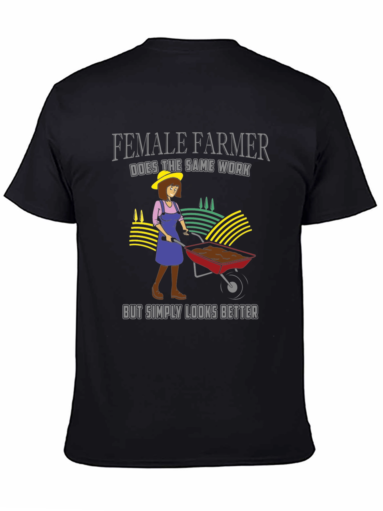 Black Female Farmer T-Shirt - Looks Better! view 4