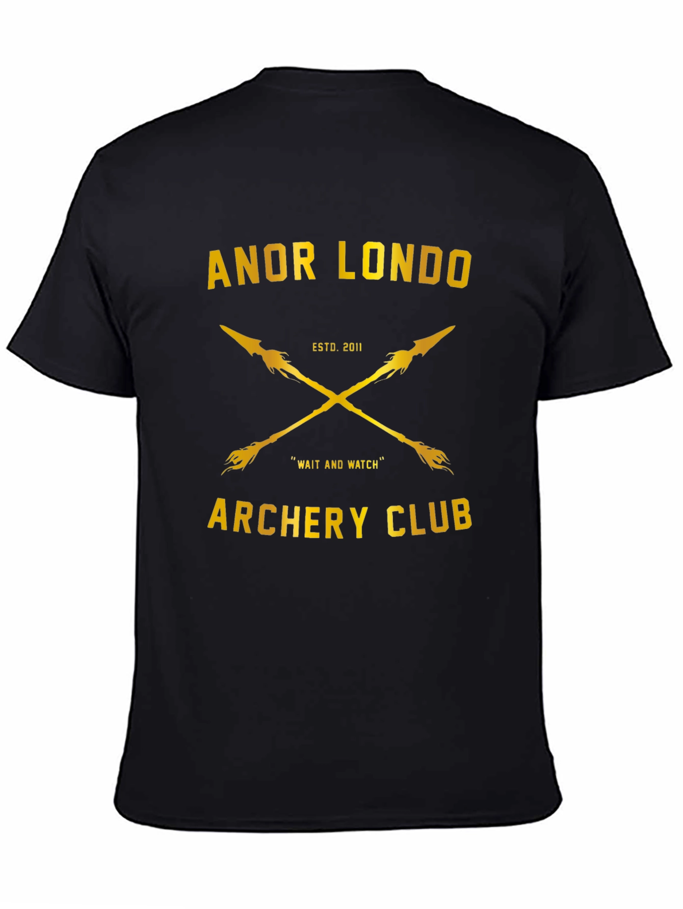 Black Anor Londo Archery Club T-Shirt - Black view 4
