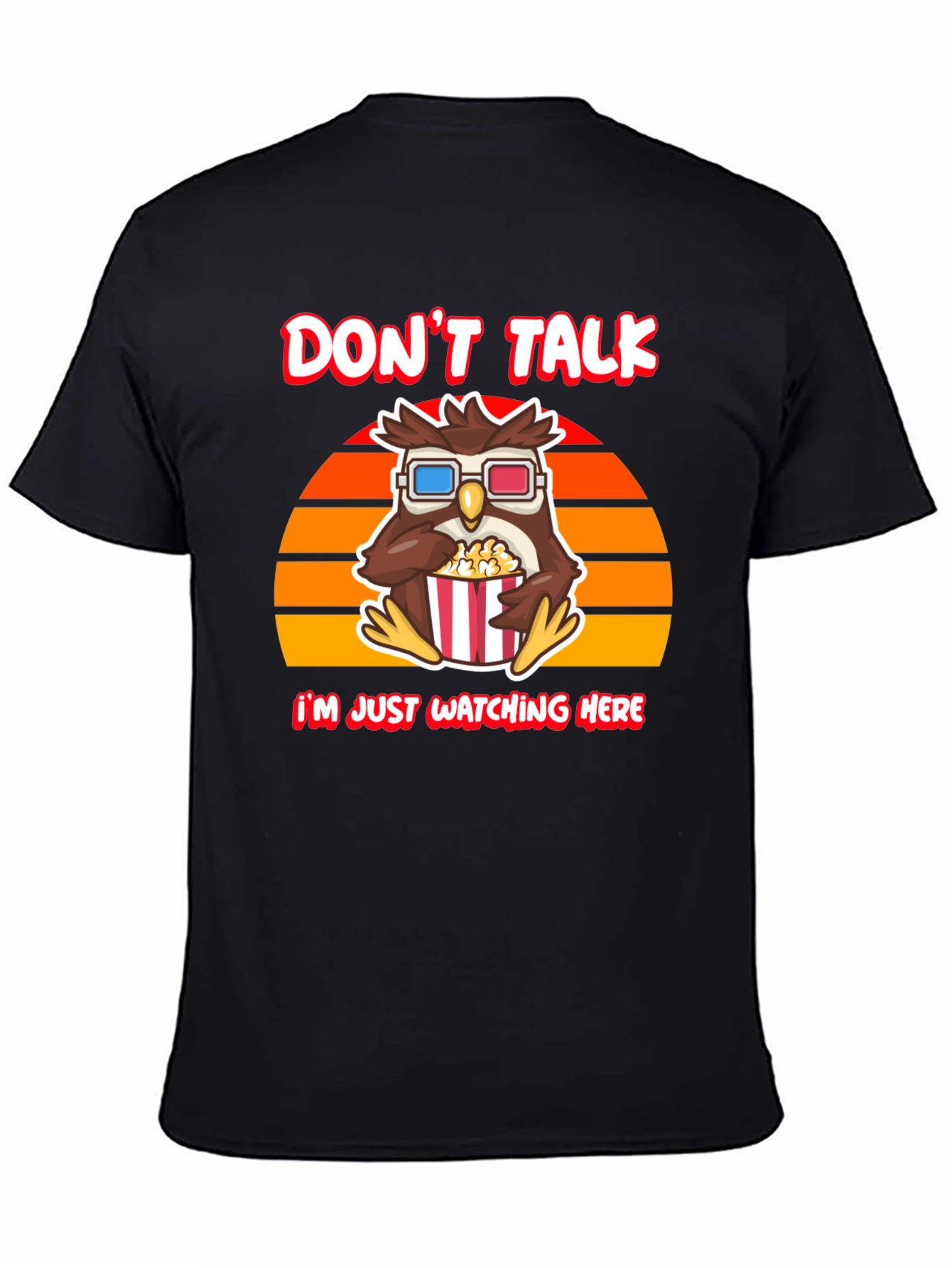Black Don't Talk T-Shirt - Owl Watching Movie Tee view 4