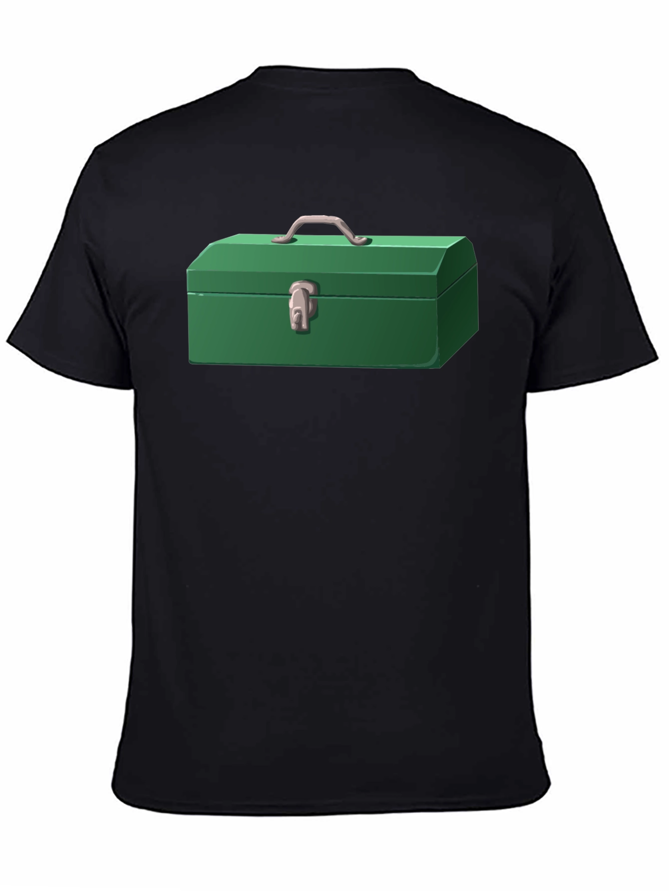 Black Toolbox T-Shirt: Cartoon Graphic Tee view 4