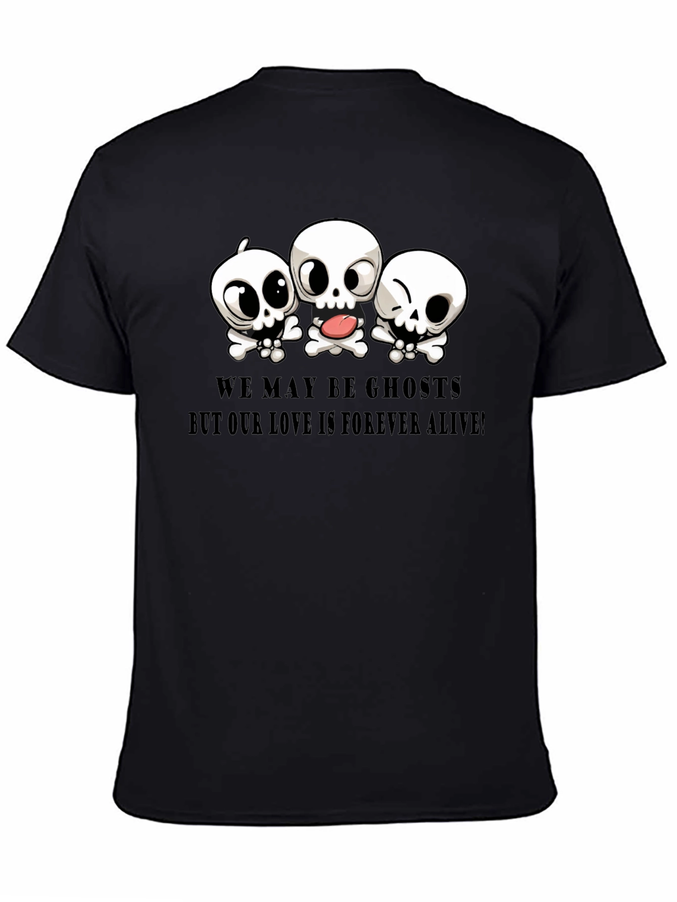 Black Ghost Love T-Shirt view 4
