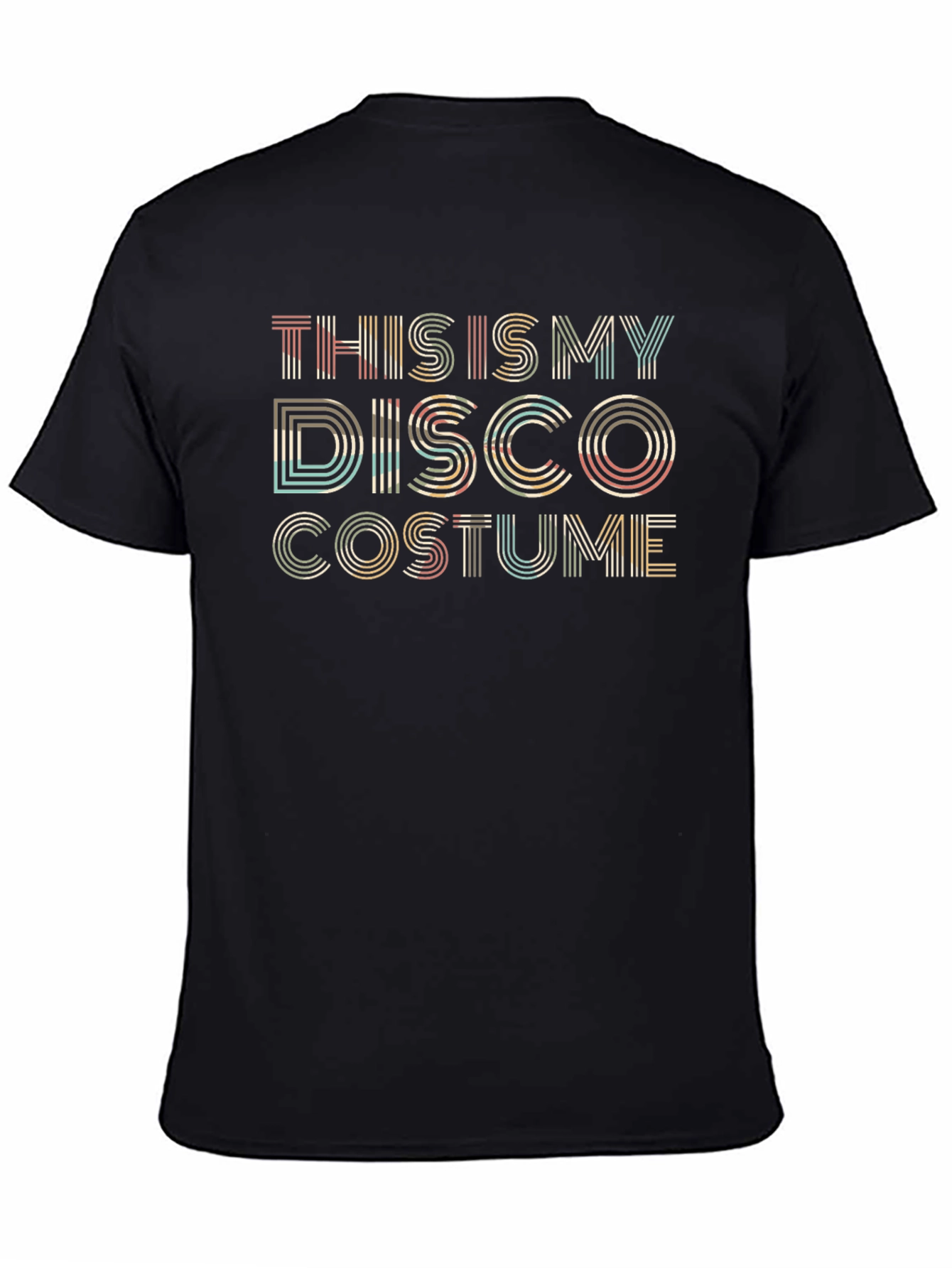 Black This Is My Disco Costume Funny Graphic T-Shirt view 4