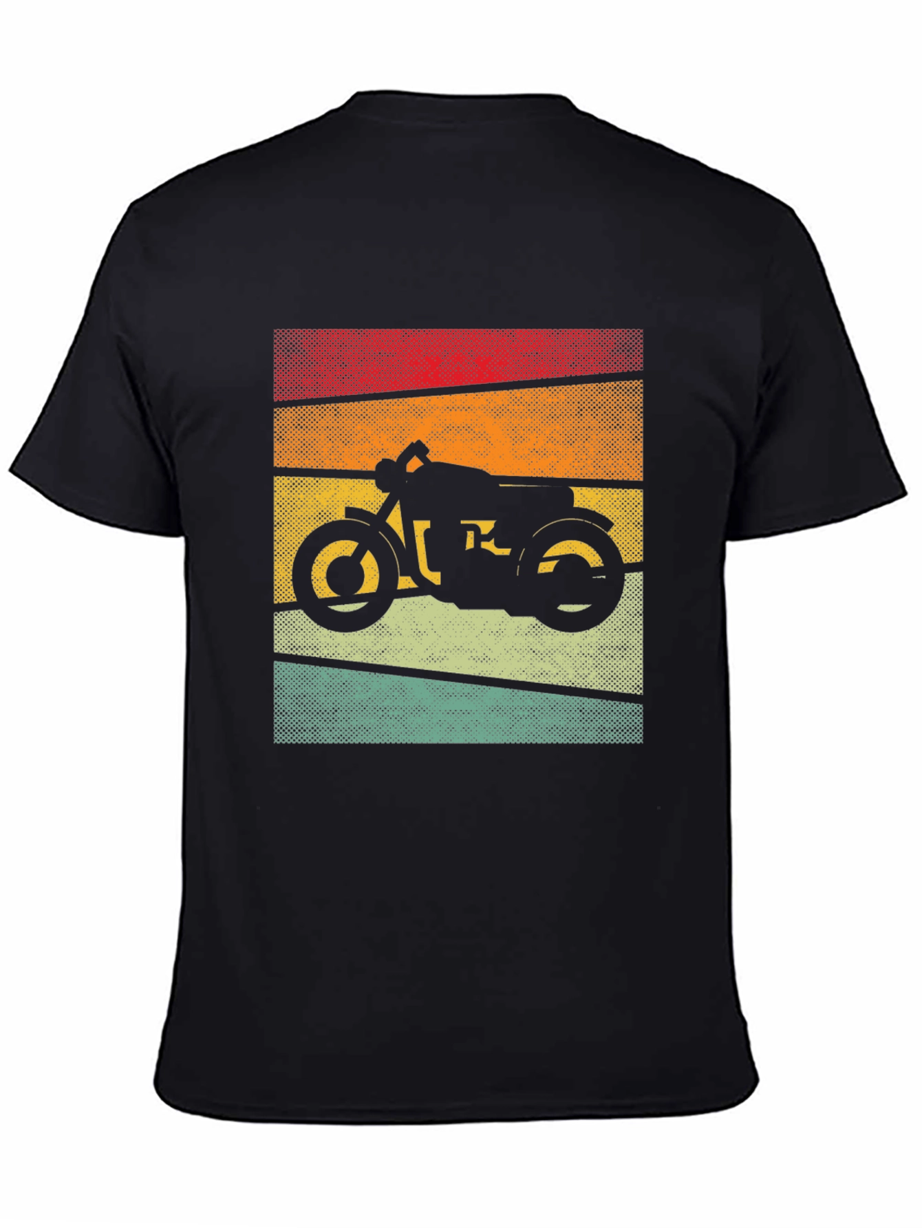 Black Retro Motorcycle Graphic T-Shirt - Vintage Style view 4