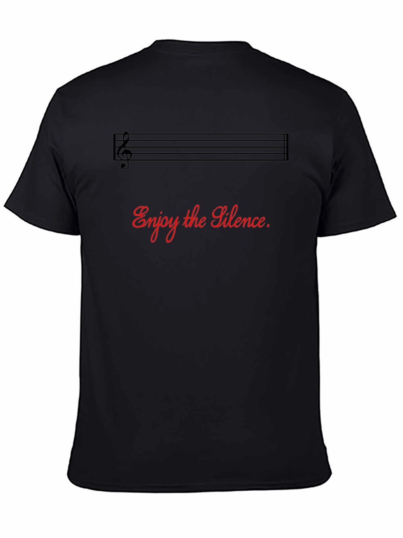 Black Enjoy The Silence Graphic Tee - Music Lover Shirt view 4