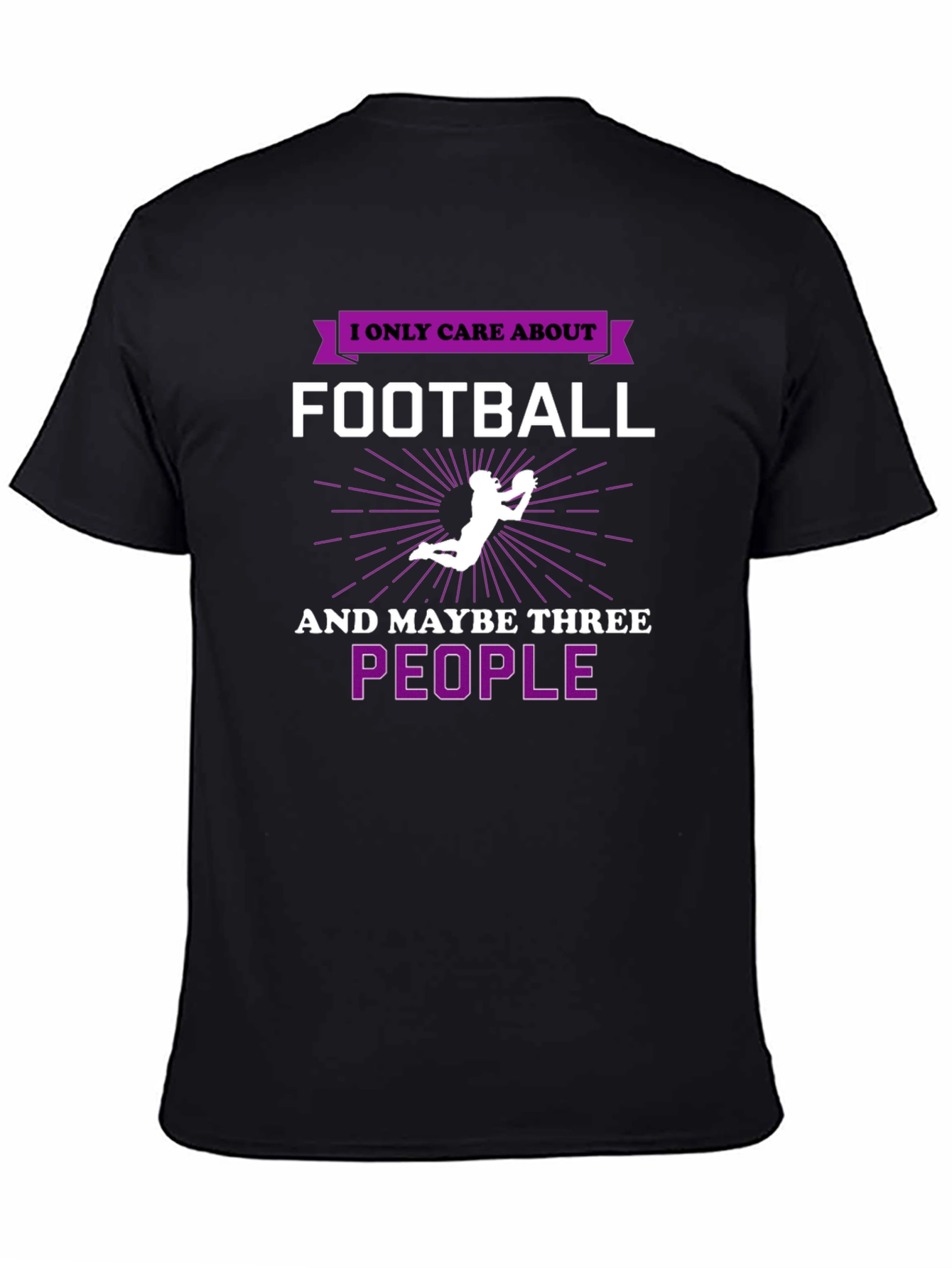 Black Football Obsessed Graphic Tee - Sports Fan Apparel view 4