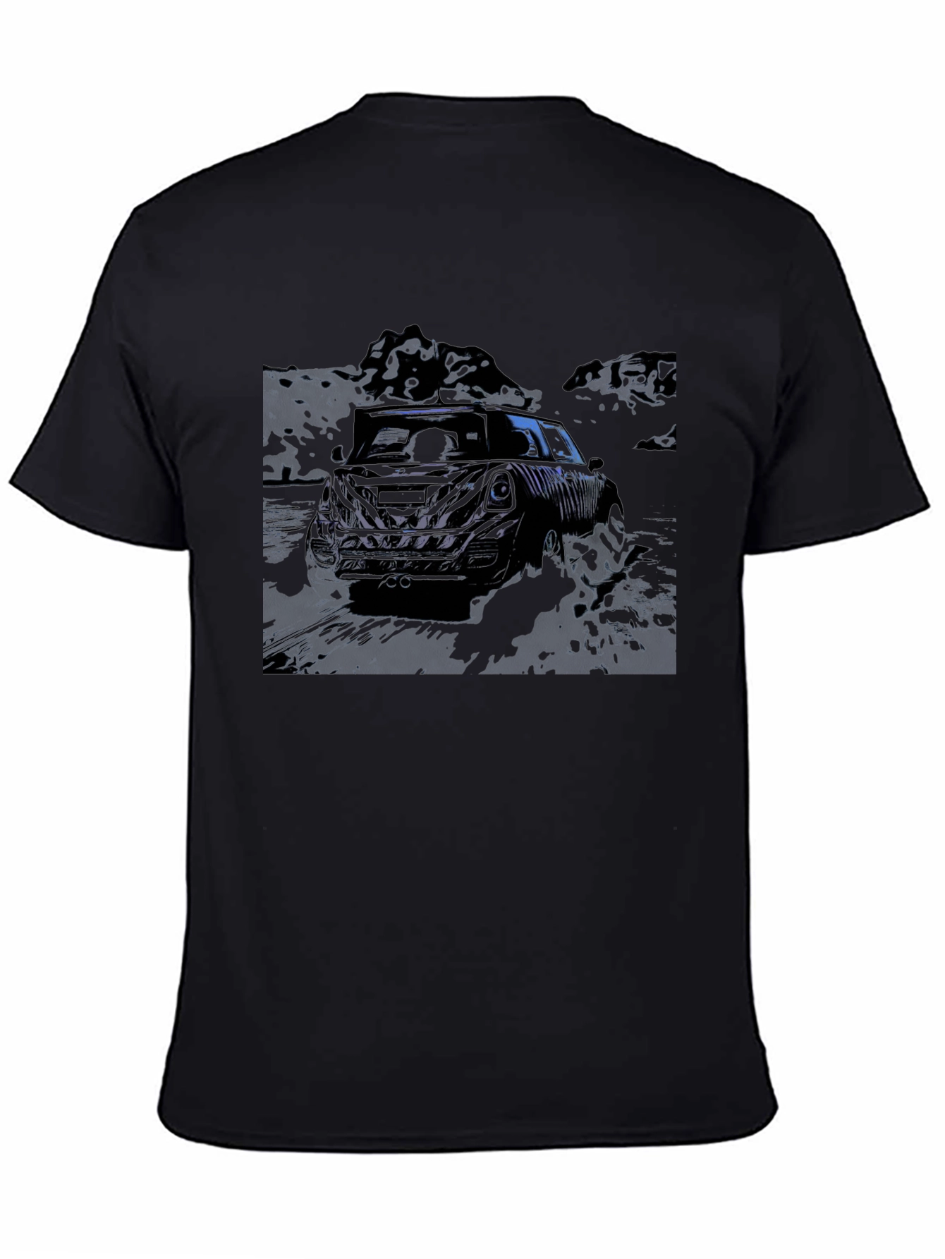 Black Cool Black Car Graphic Tee view 4