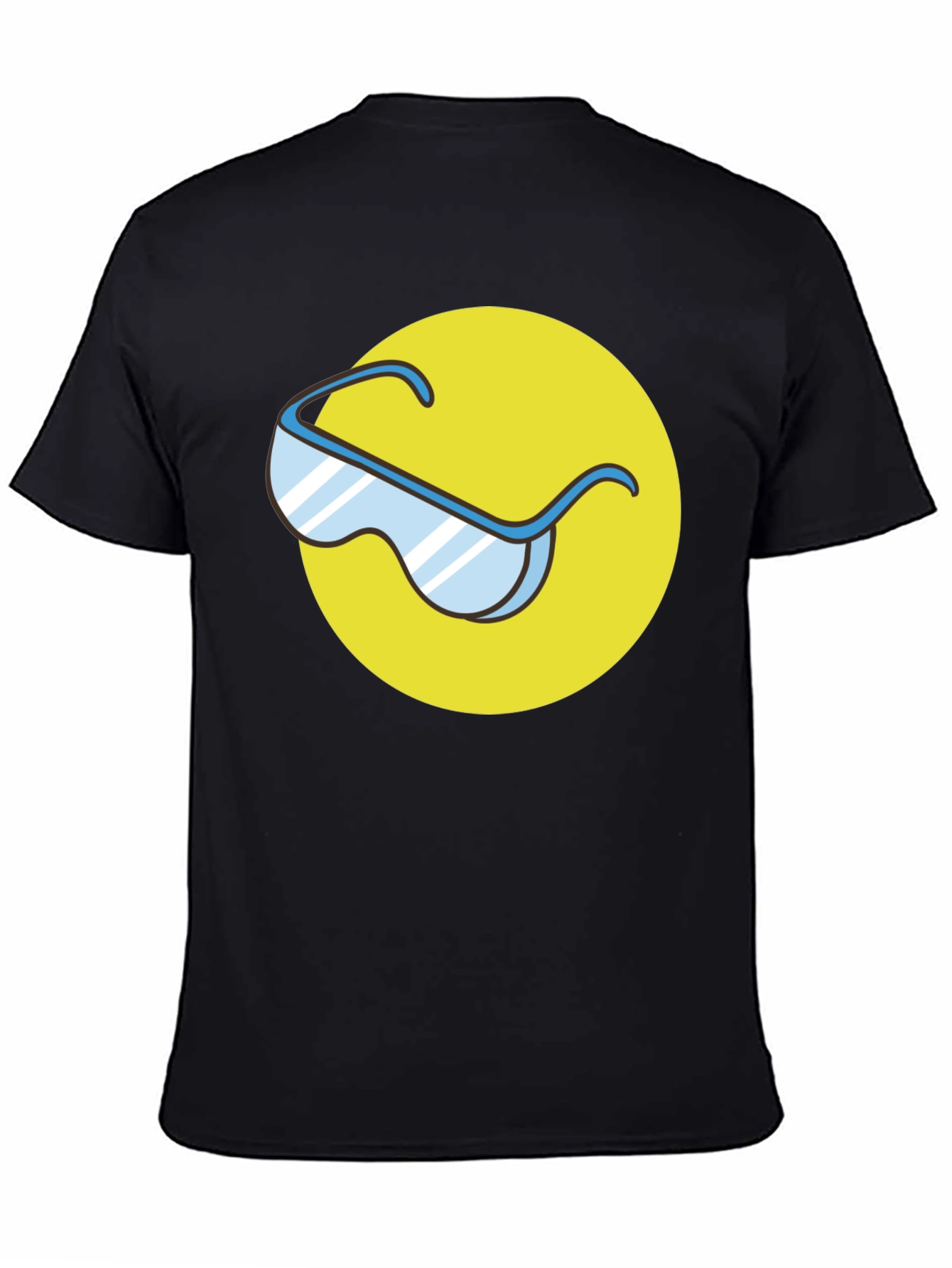 Black Cool Shades Graphic Tee - Black Cotton Blend view 4