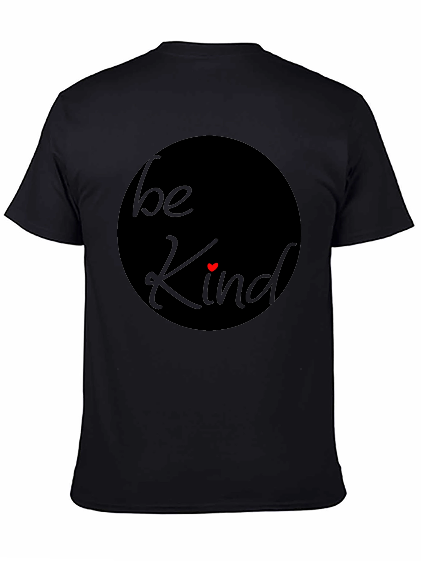 Black Be Kind T-Shirt - Soft Cotton Casual Tee view 4