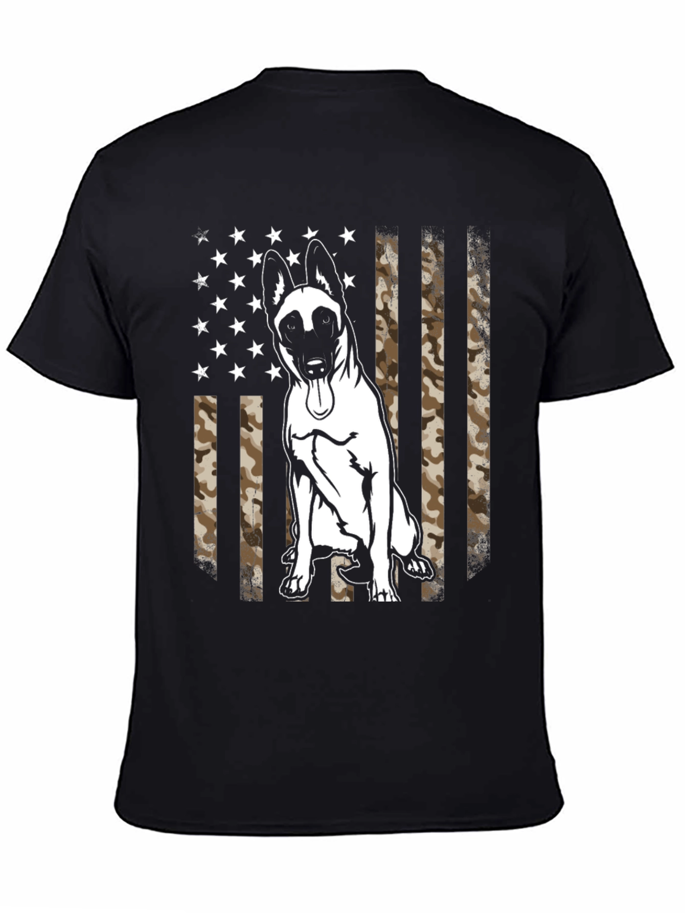 Belgian Malinois Camo Flag T-Shirt - 4