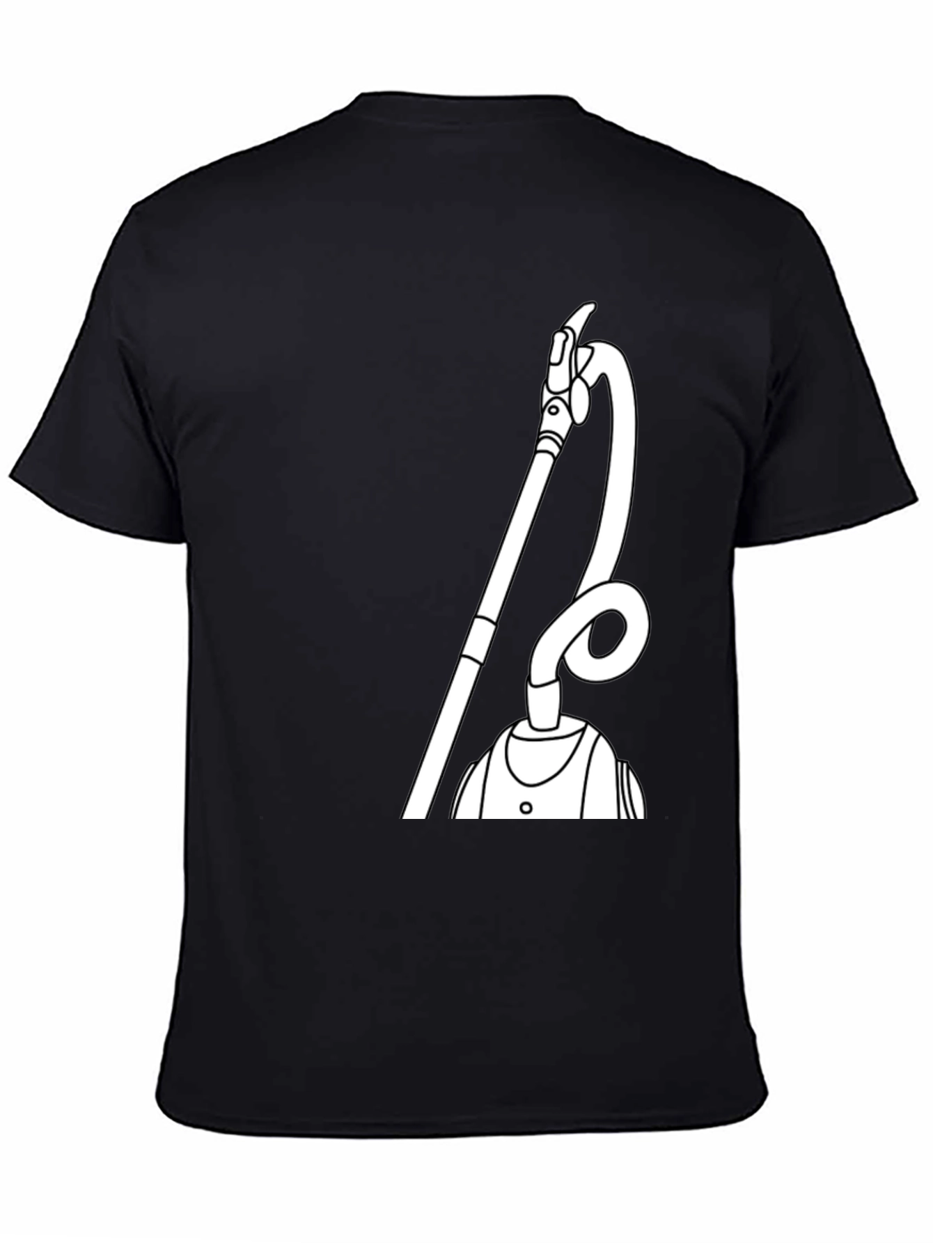 Black Funny Vacuum T-Shirt - Unique Graphic Tee view 4