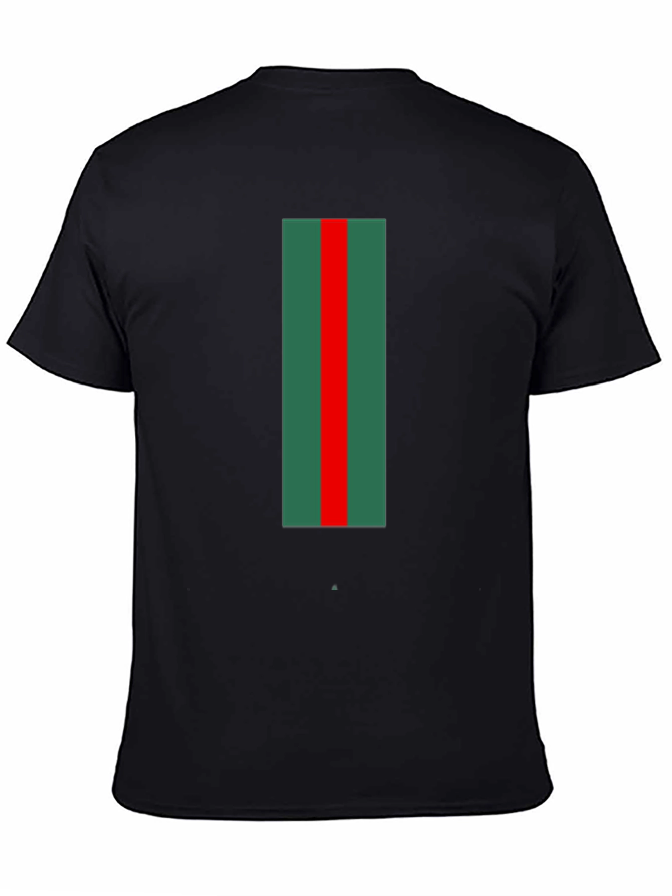 Black Striped Tee - Black Cotton Blend view 4