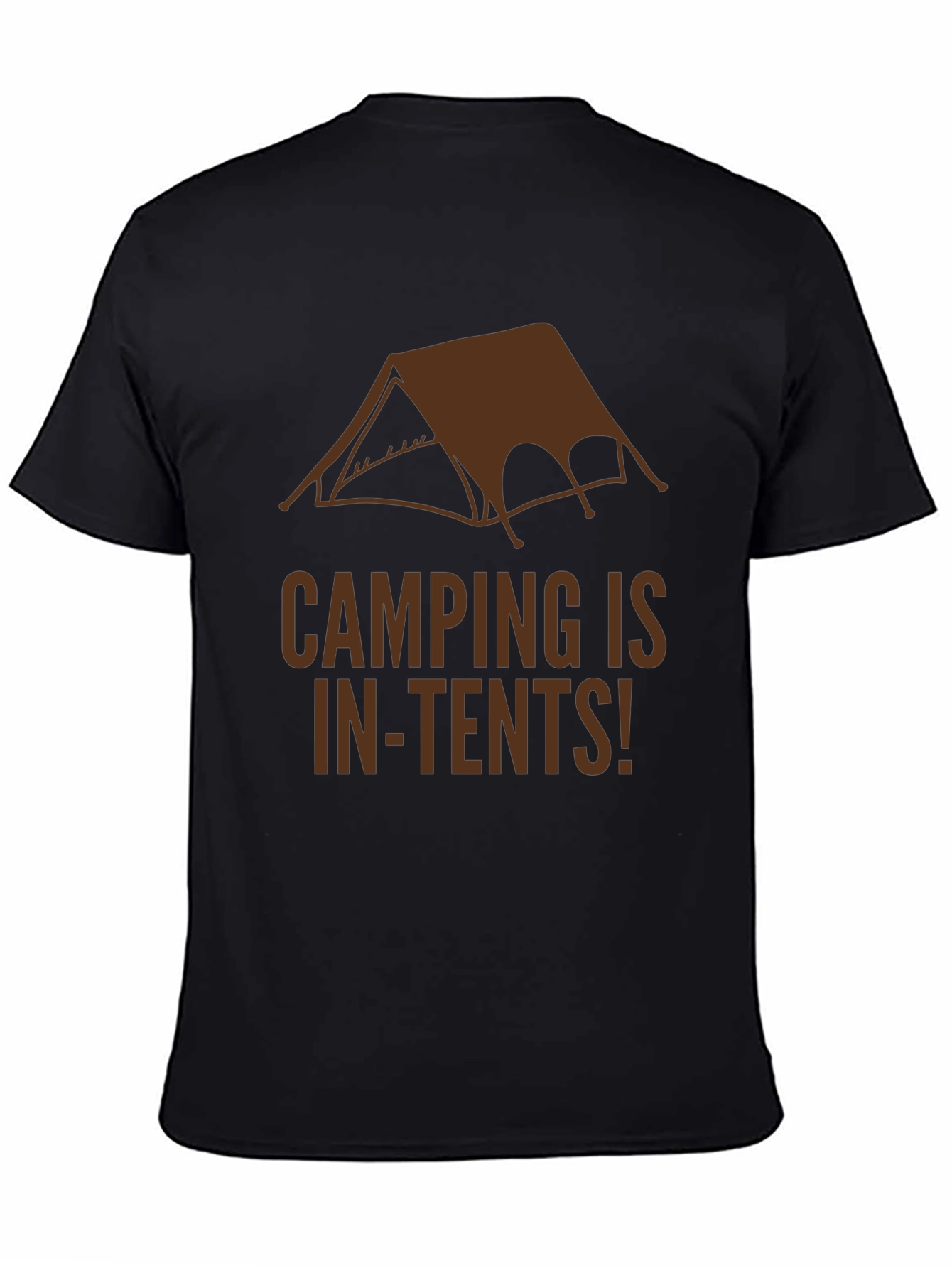 Black Camping Is In-Tents! Graphic Tee view 4