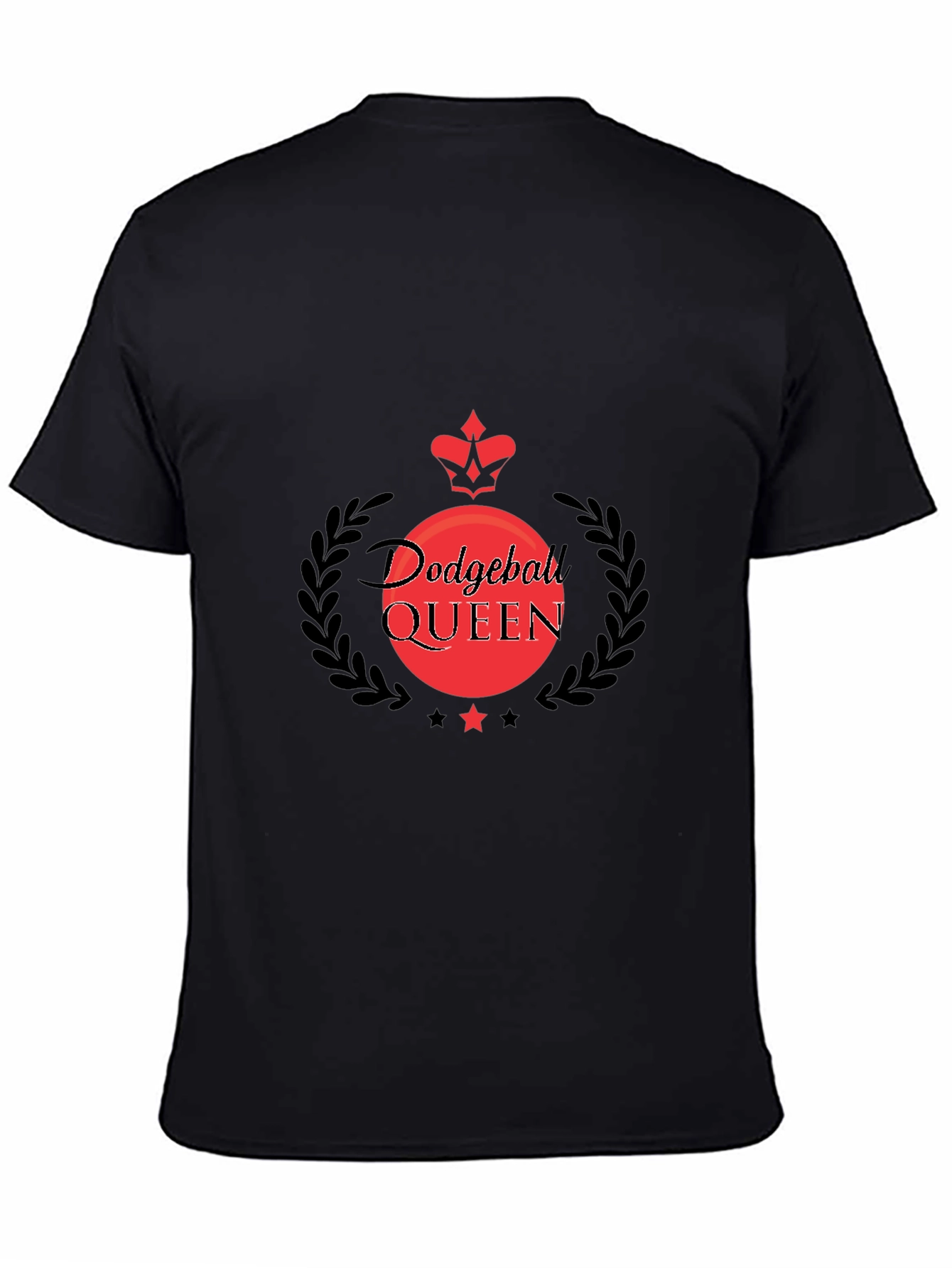 Black Dodgeball Queen Black T-Shirt view 4