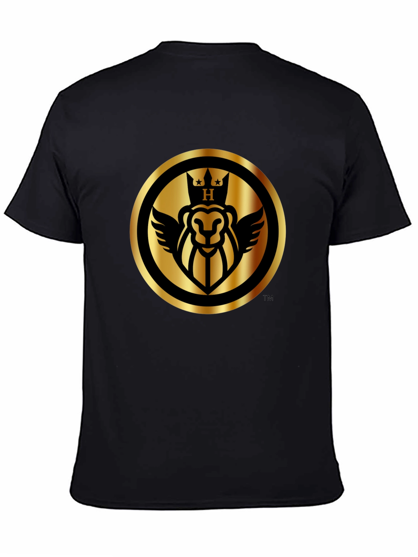 Black Royal Lion Black T-Shirt view 4