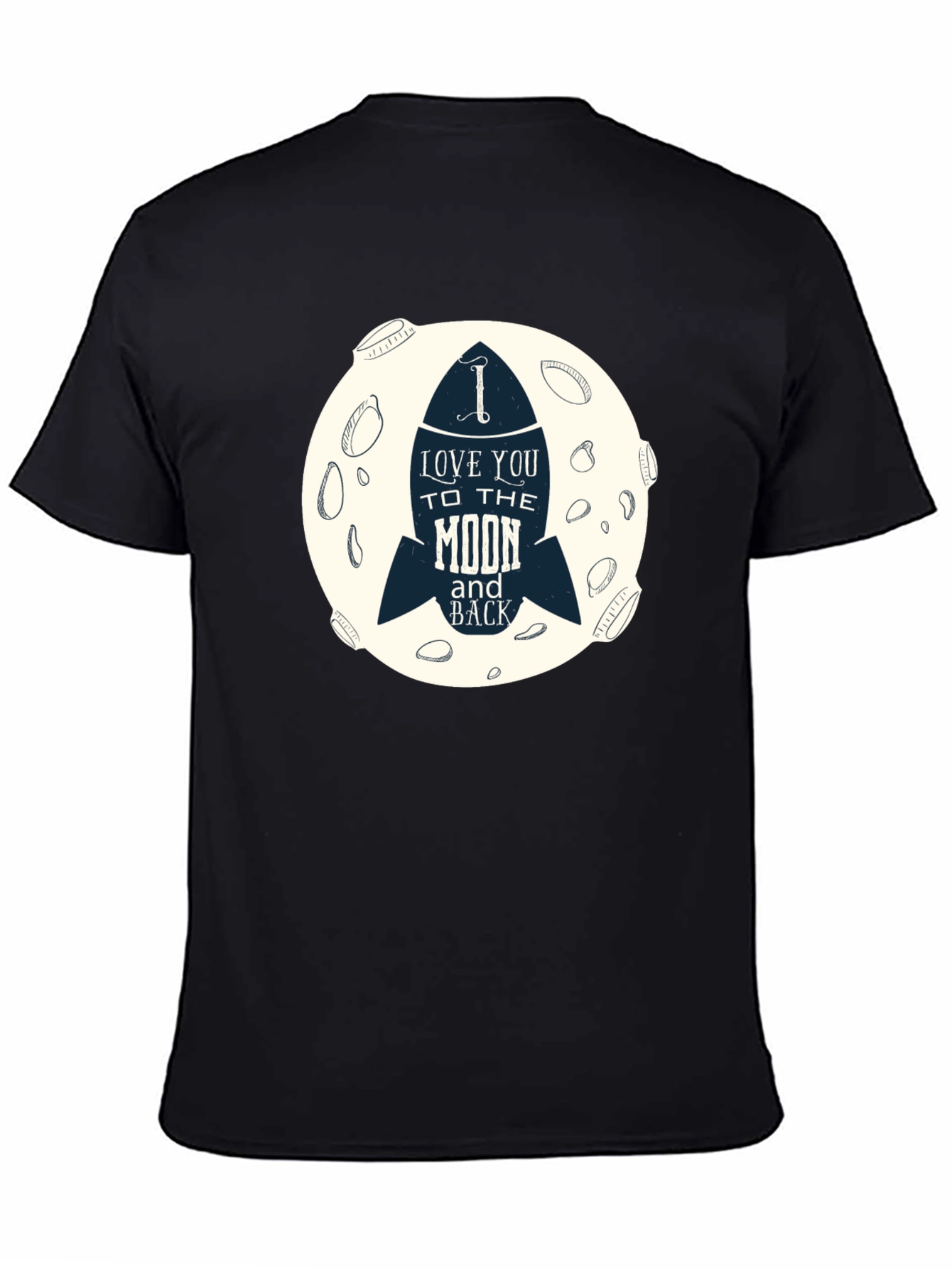 Black I Love You to the Moon & Back Graphic T-Shirt view 4