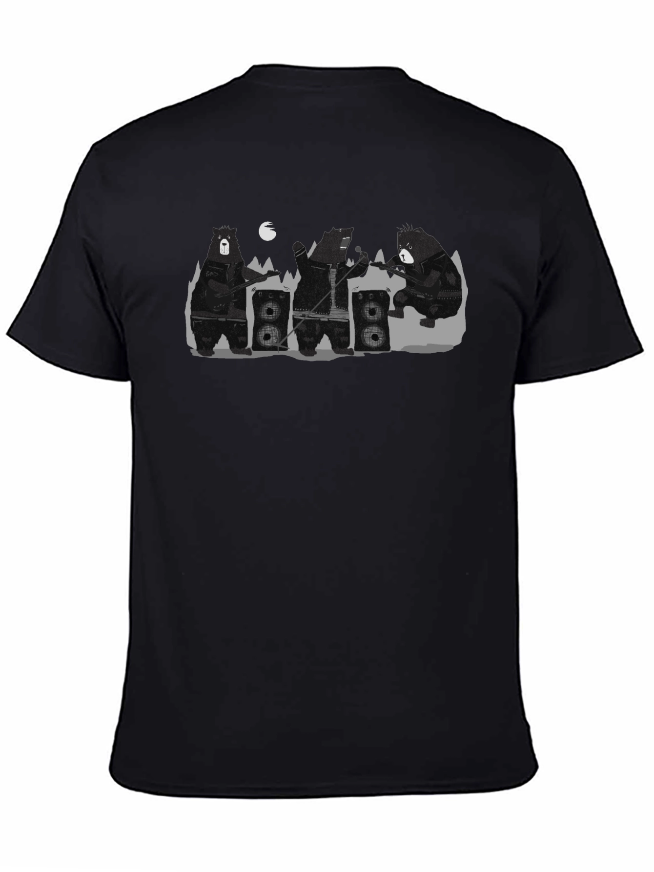 Black Bear Band Graphic Print T-Shirt view 4