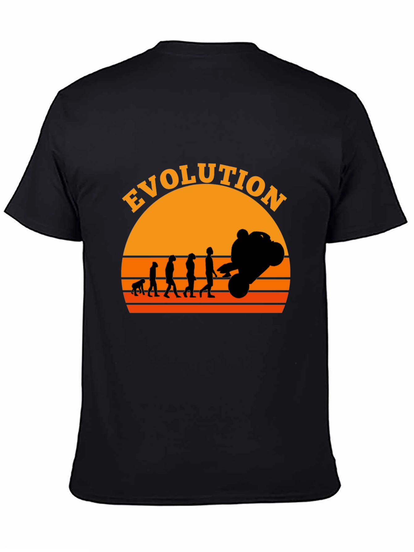 Black Evolution of Moto Black T-Shirt view 4
