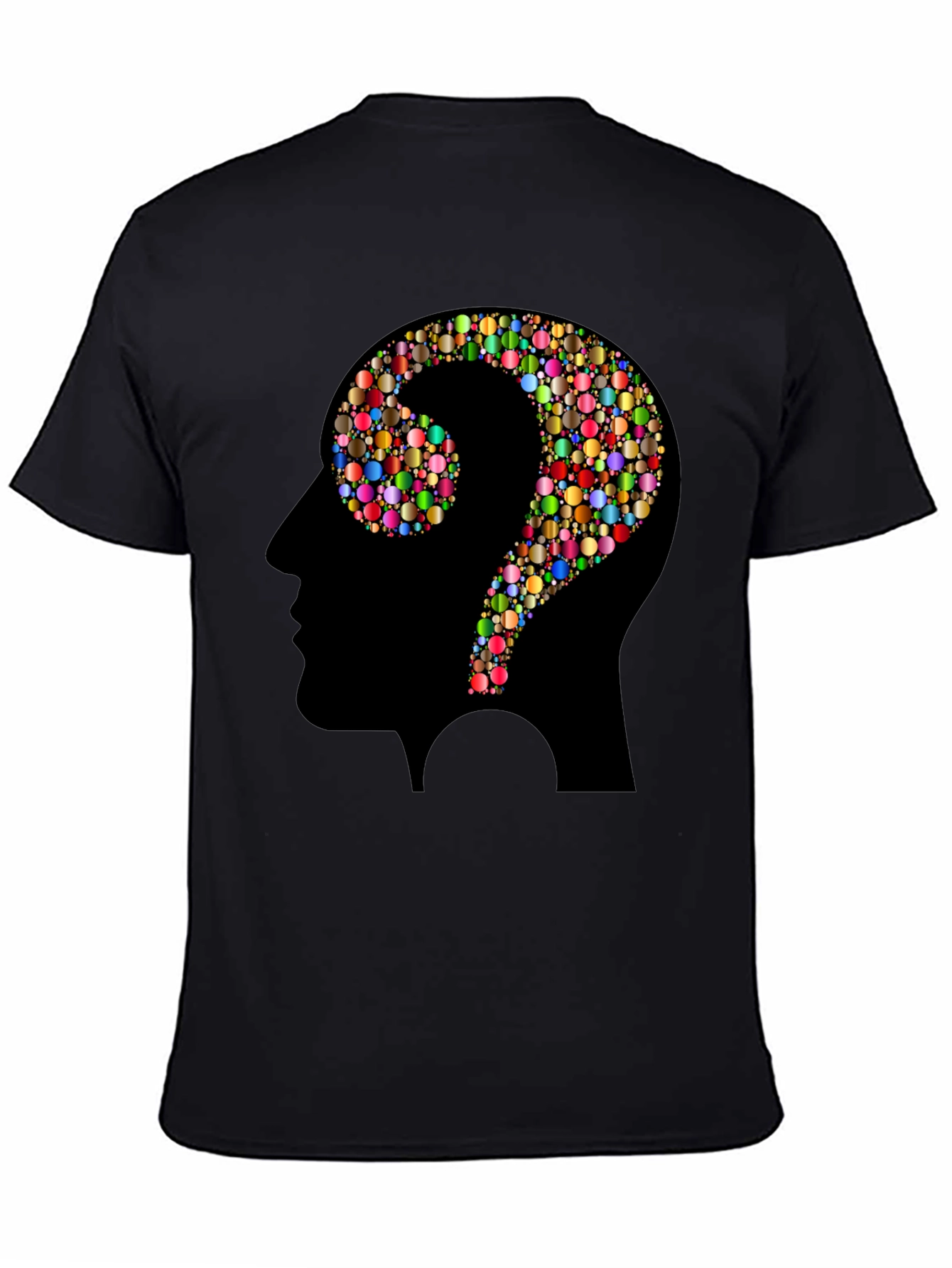 Black Question Mark Mind T-Shirt view 4