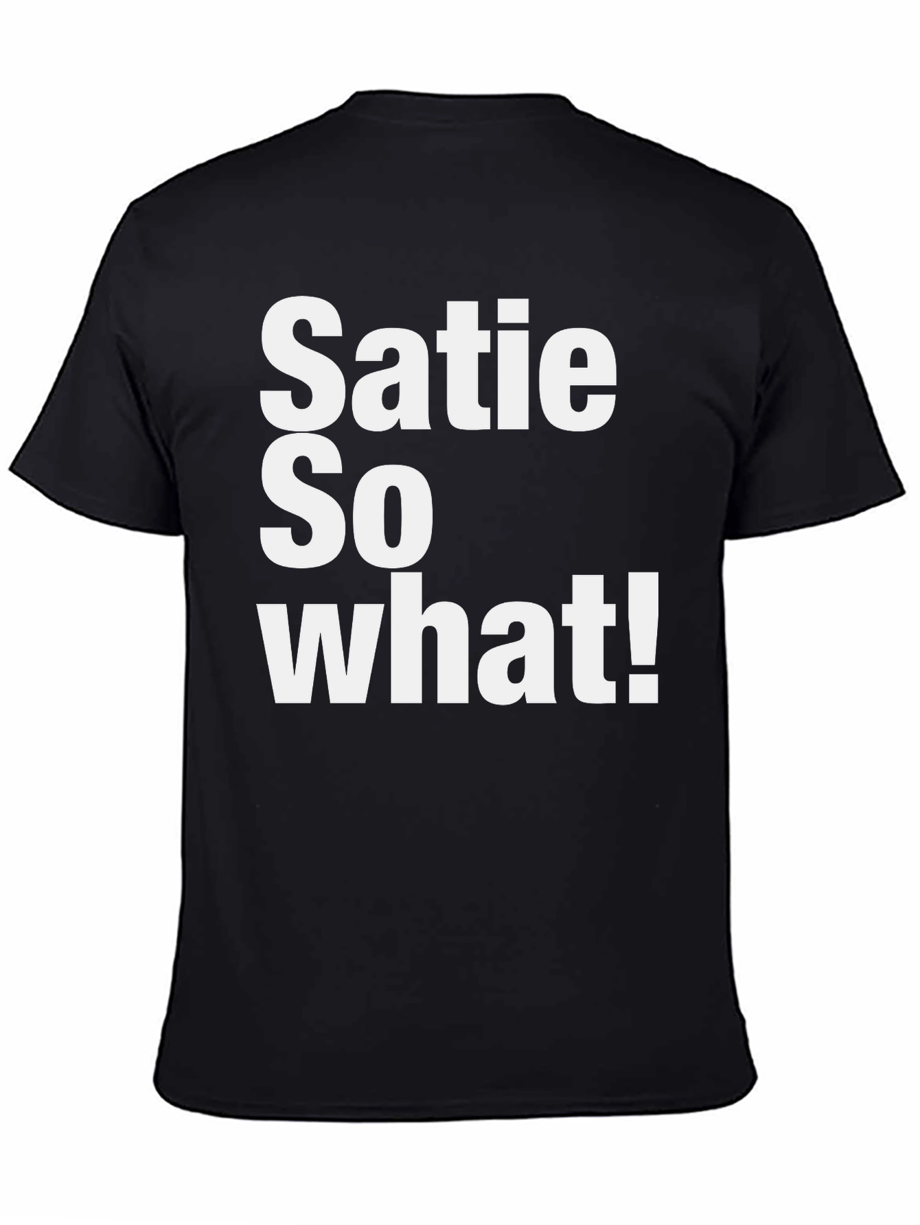 Black Satie So What! Graphic T-Shirt - Black Cotton Tee view 4
