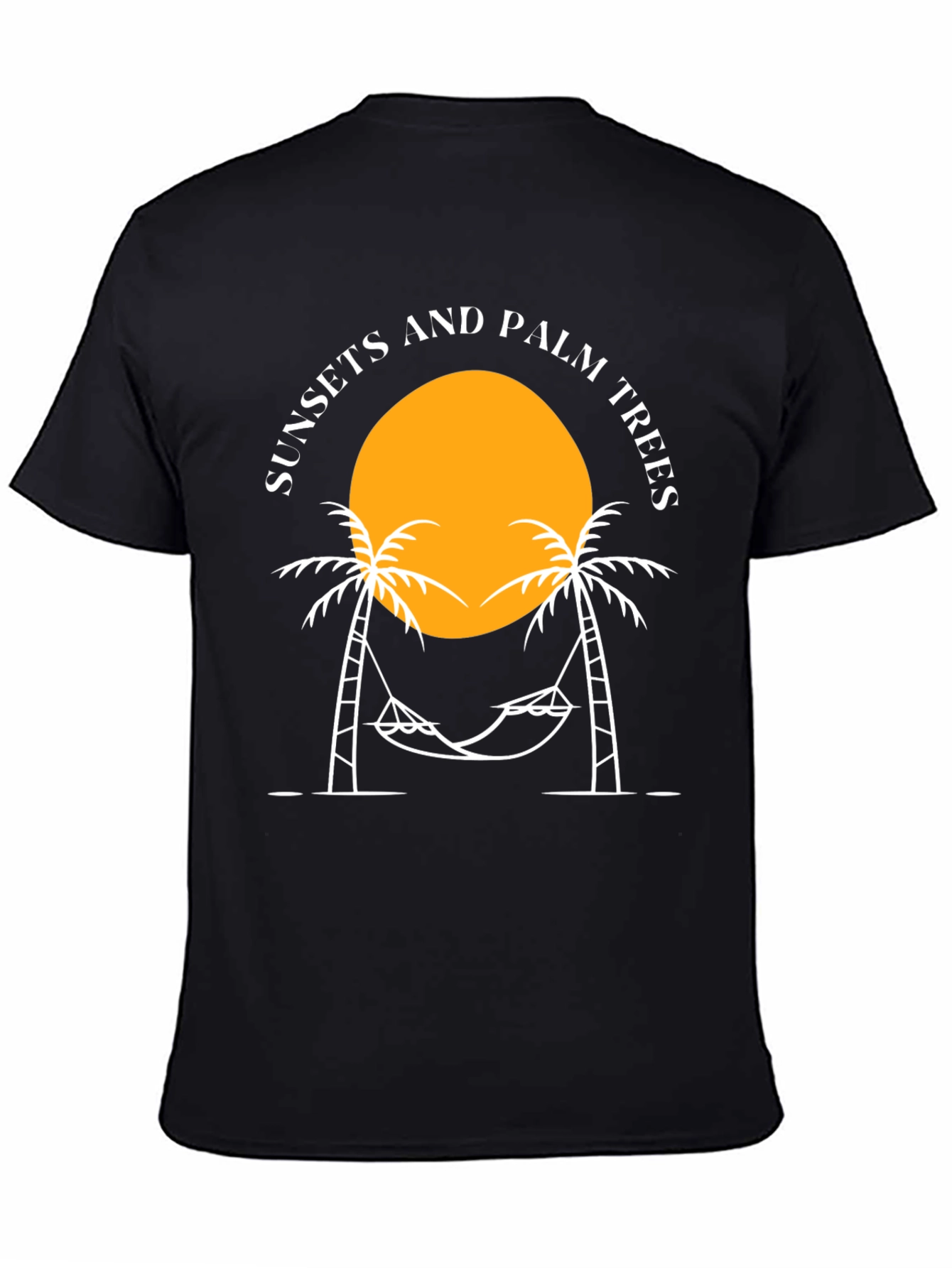 Black Sunset & Palm Tree Graphic Tee view 4