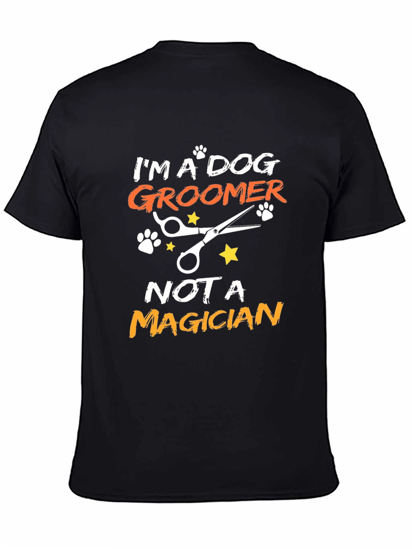 Black Dog Groomer T-Shirt - Funny Pet Grooming Tee view 4
