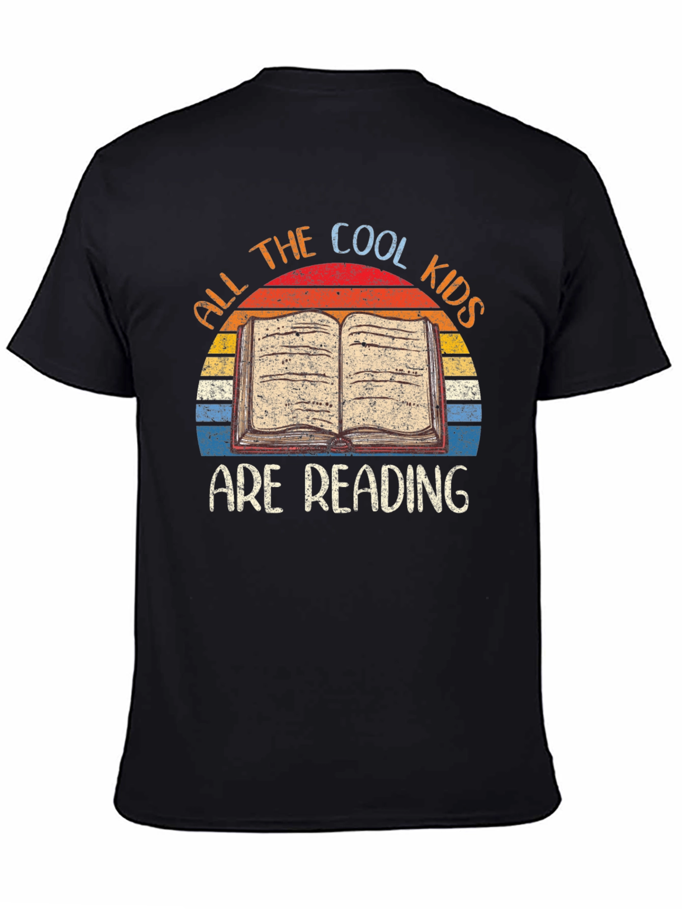 Black Cool Kids Reading T-Shirt view 4