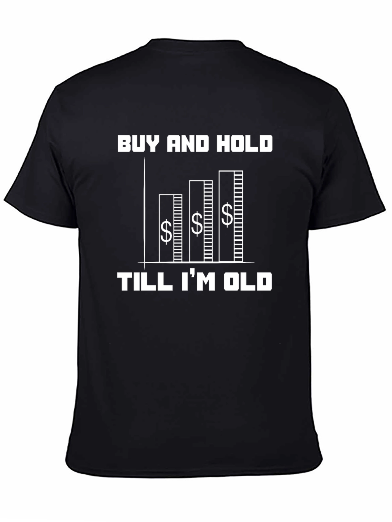 Black Buy and Hold T-Shirt - Stock Market Apparel view 4