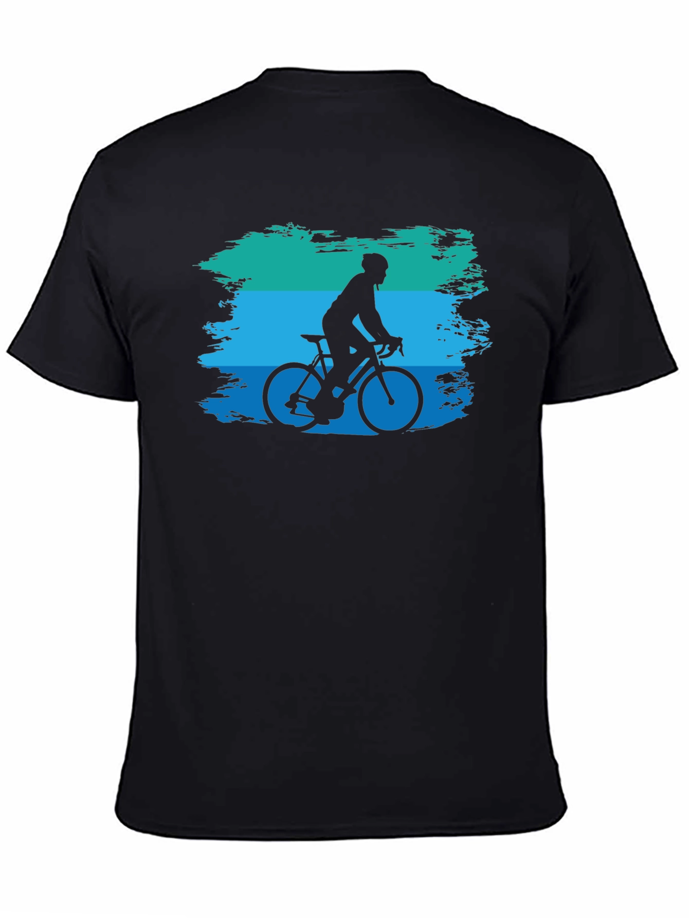 Black Cycling Silhouette Graphic Tee - Black view 4
