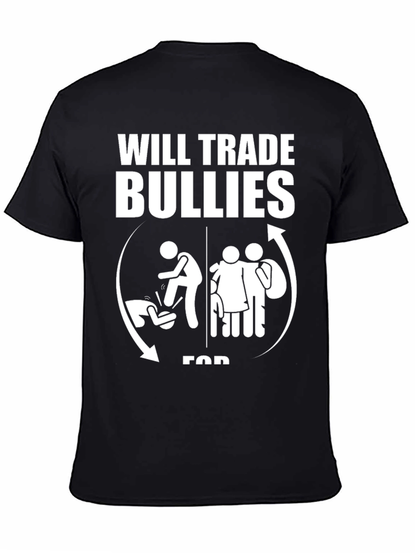 Black Will Trade Bullies for Grandparents Graphic T-Shirt view 4