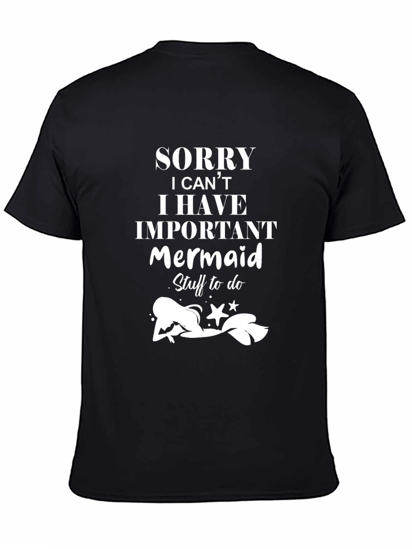 Black Mermaid Stuff T-Shirt - Funny Novelty Tee view 4