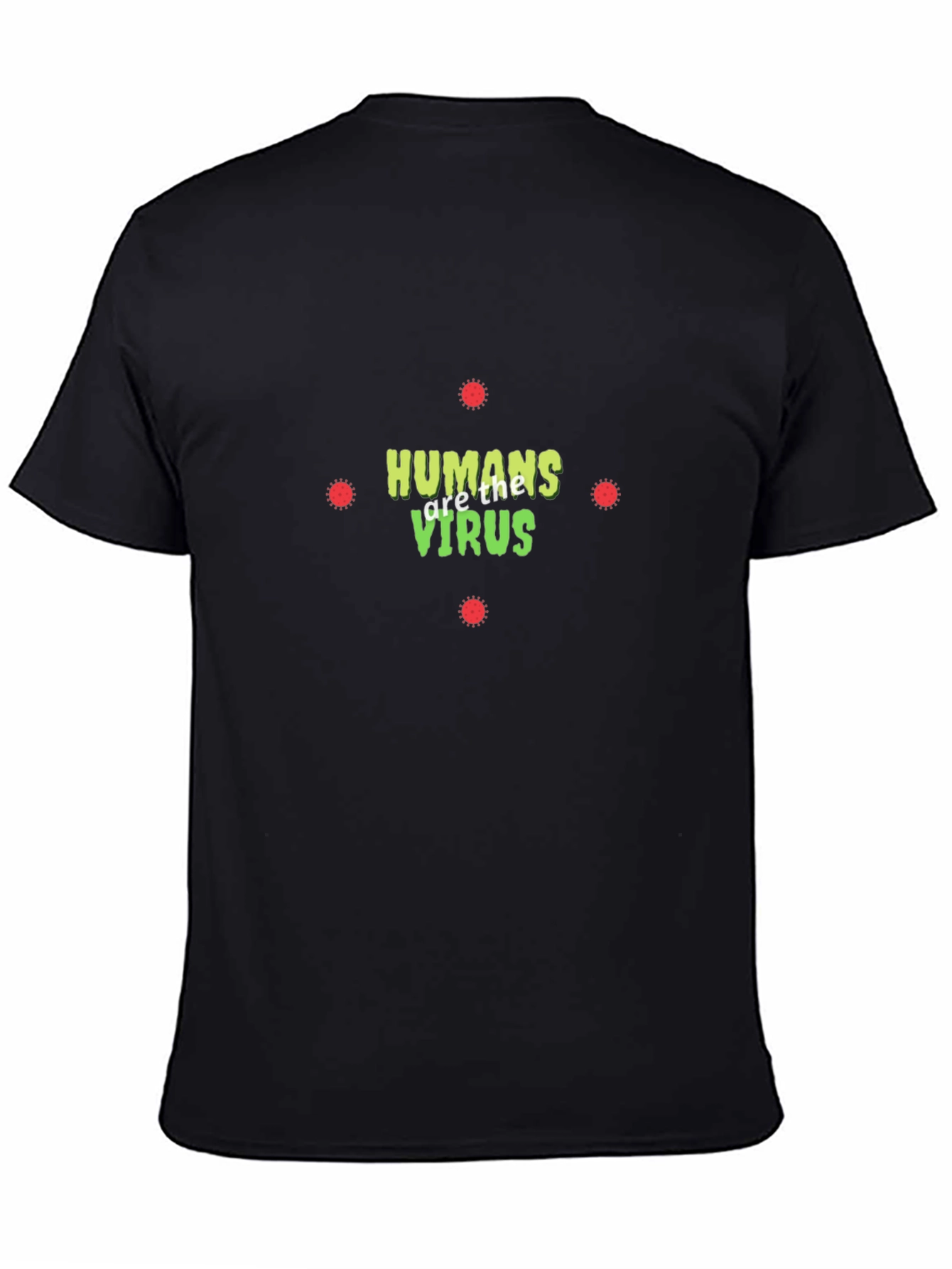 Black Humans are the Virus Graphic Tee - Black view 4