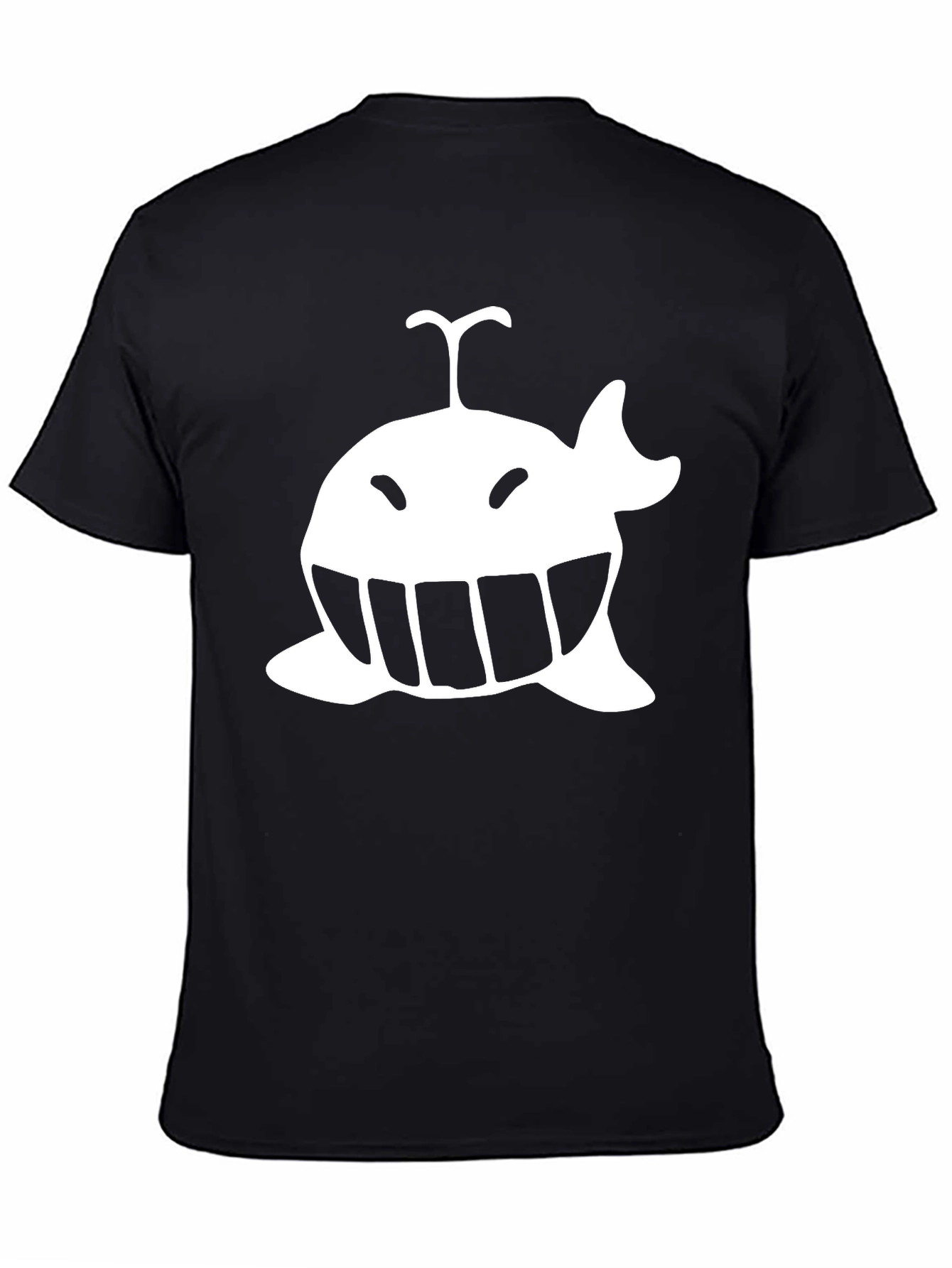 Black Whimsical Whale Graphic Tee - Black Cotton view 4
