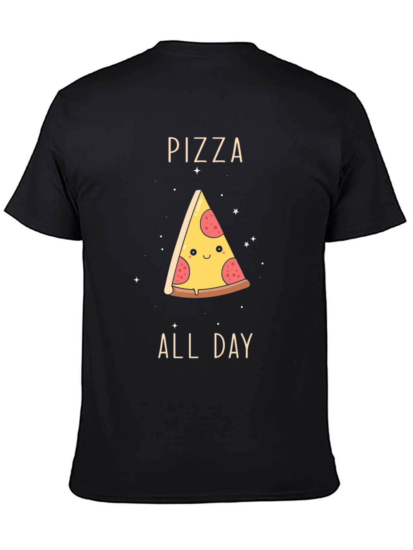 Black Pizza All Day Graphic T-Shirt view 4