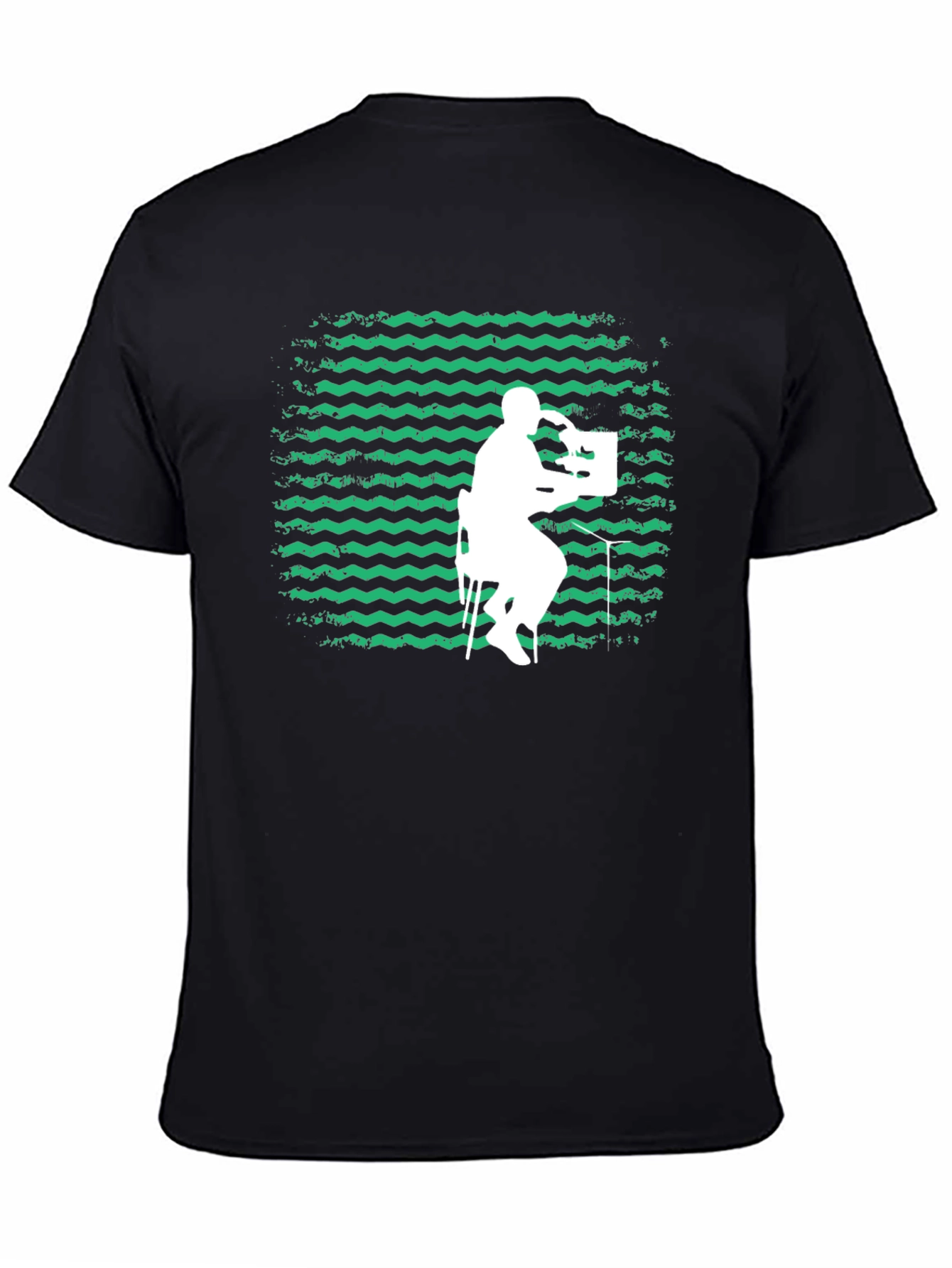 Black Retro Silhouette T-Shirt view 4
