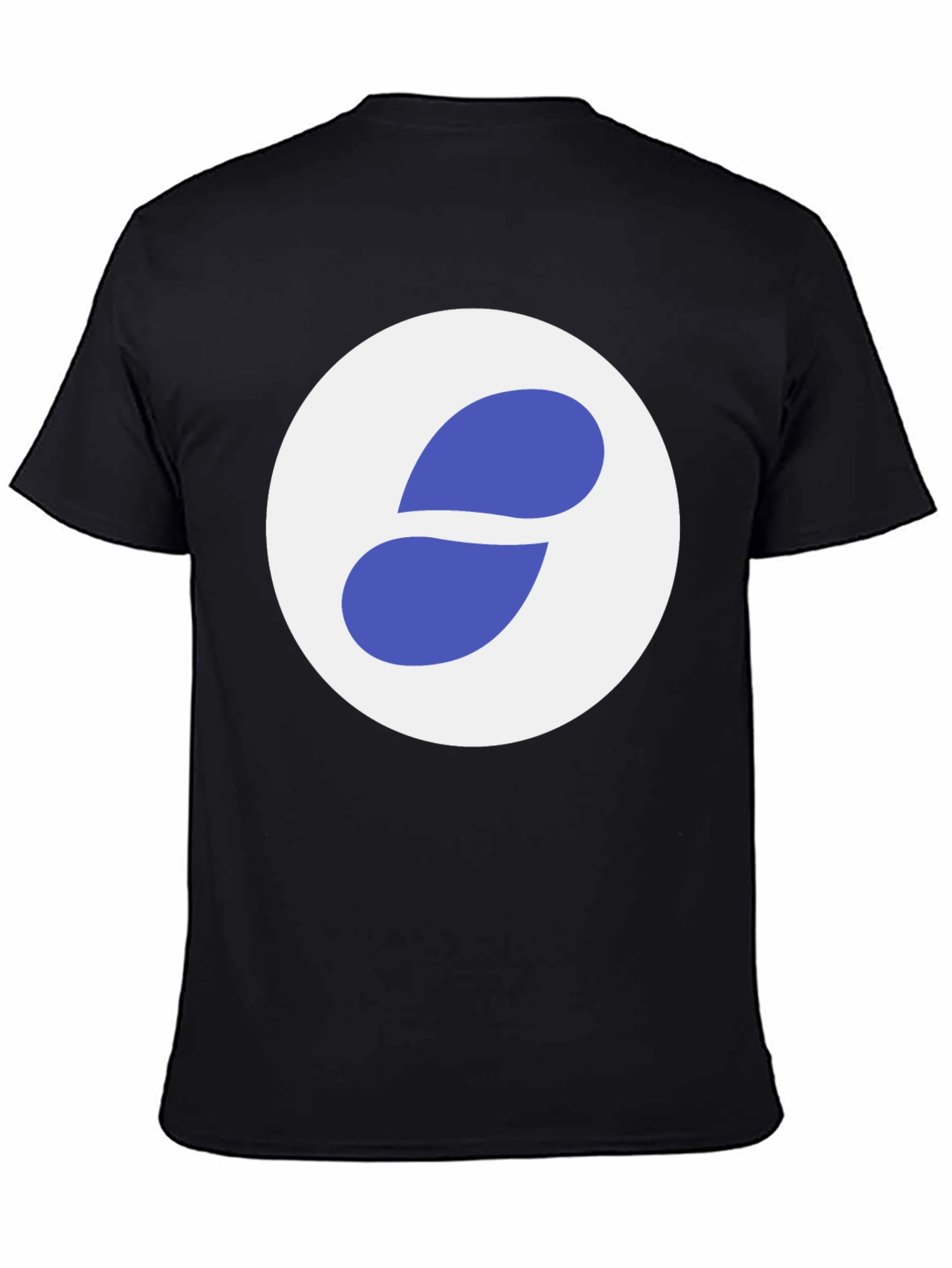 Black T-Shirt with Abstract Circle Logo - 4