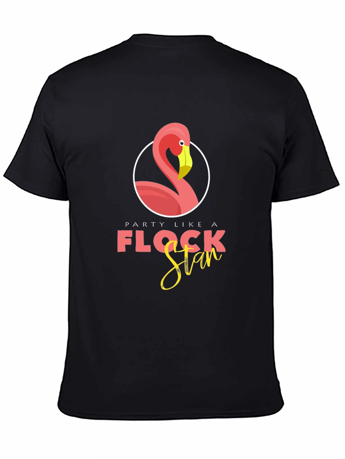 Black Party Like a Flock Star T-Shirt view 4