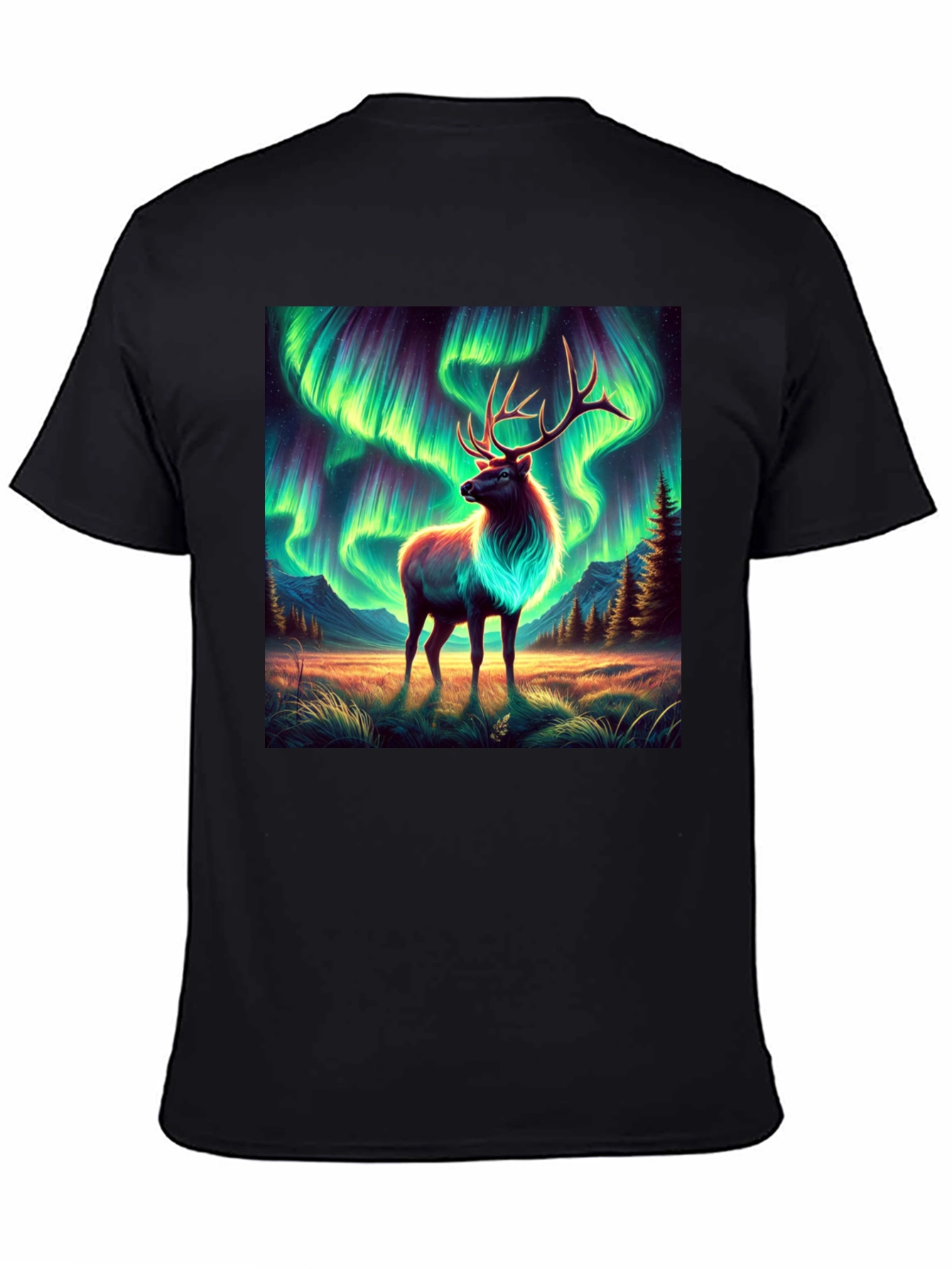 Aurora Elk Graphic Tee - Black - 4