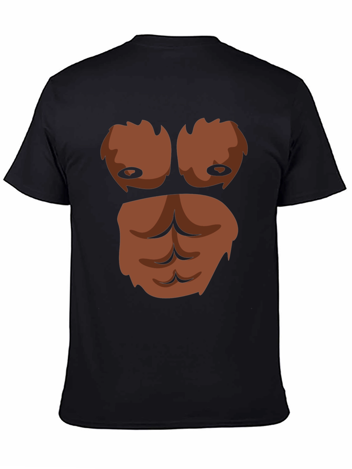 Black Gorilla Chest Funny Graphic T-Shirt view 4
