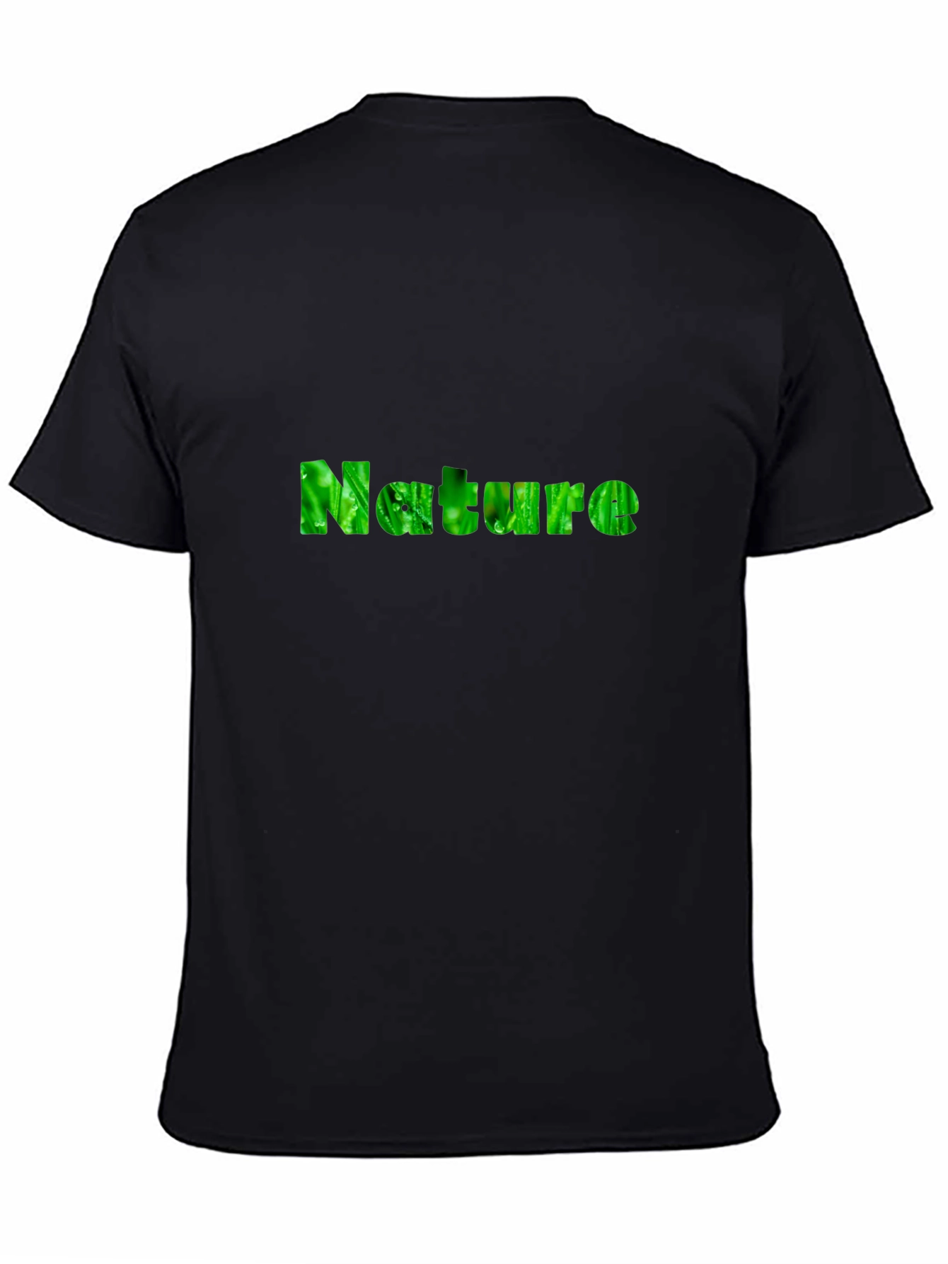 Black Nature Graphic Black T-Shirt view 4