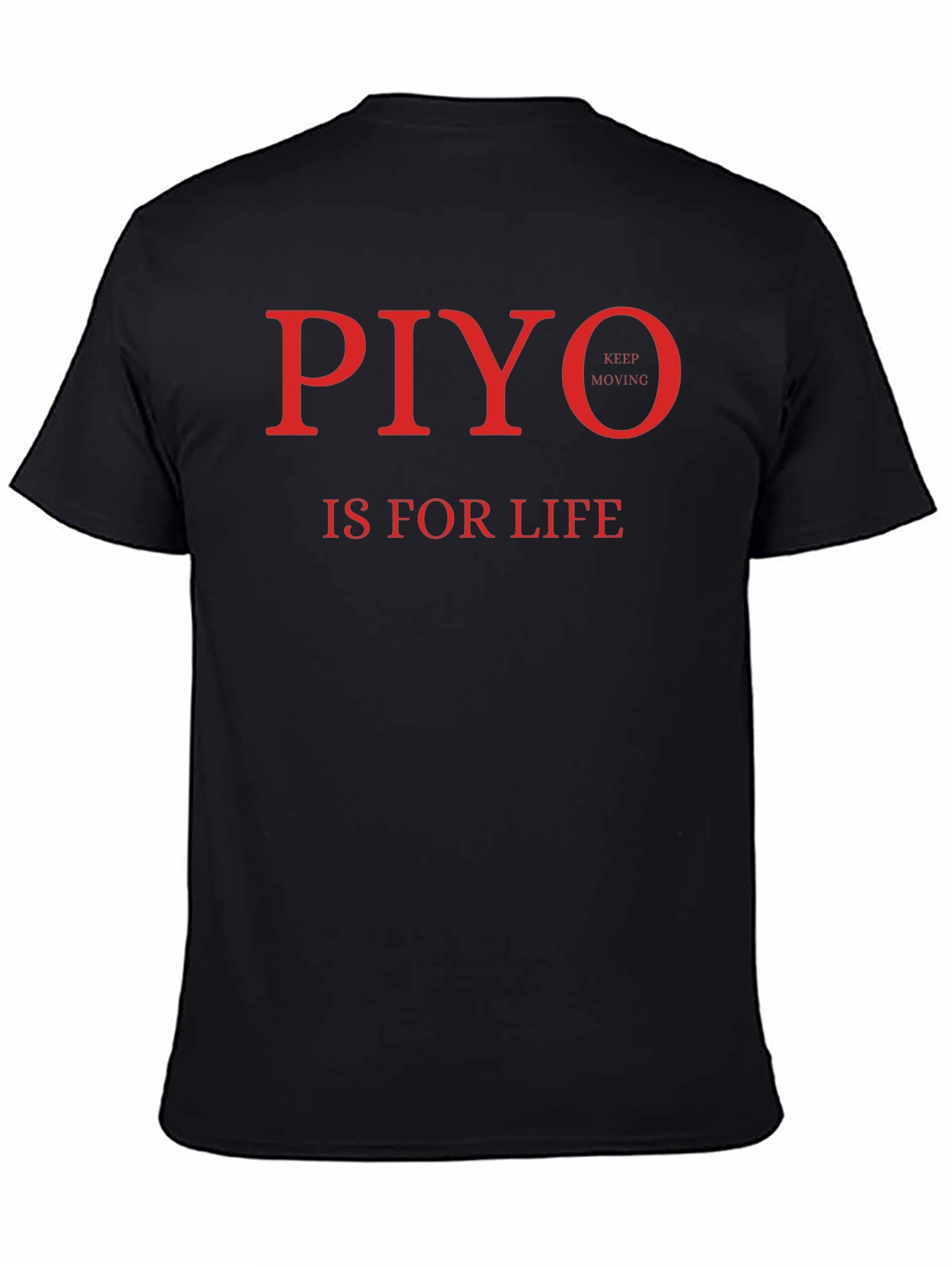 Black Piyo is for Life Black T-Shirt view 4