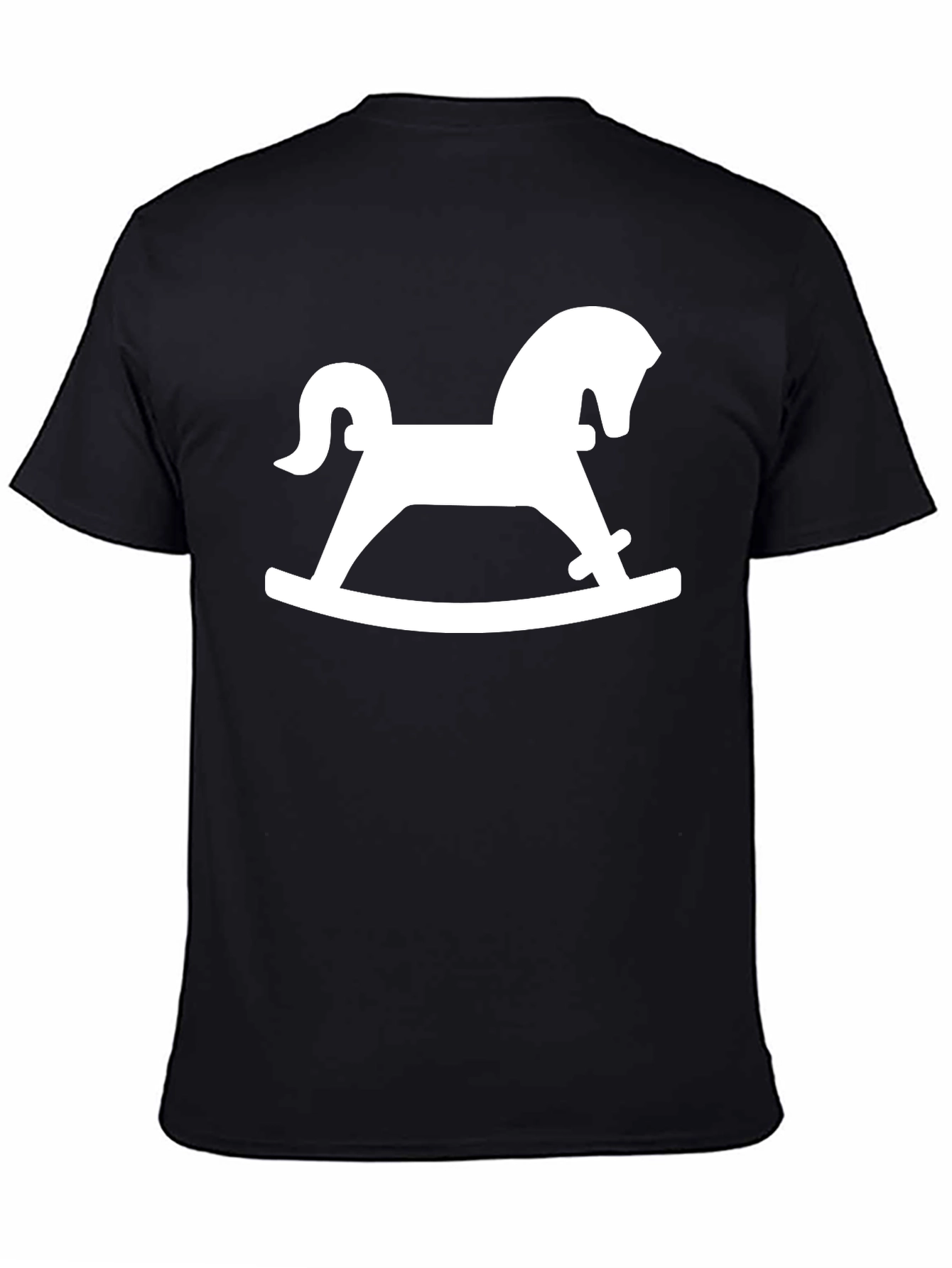 Black Rocking Horse Graphic Tee - Black view 4