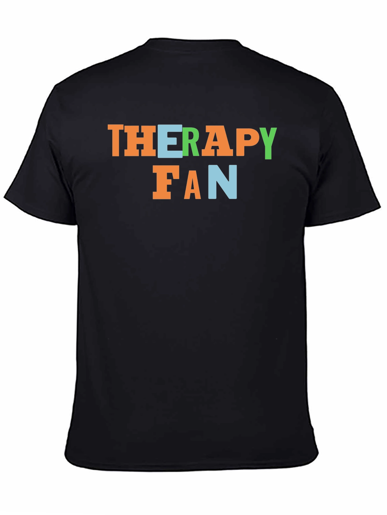 Black Therapy Fan Graphic Tee - Soft Cotton Blend view 4