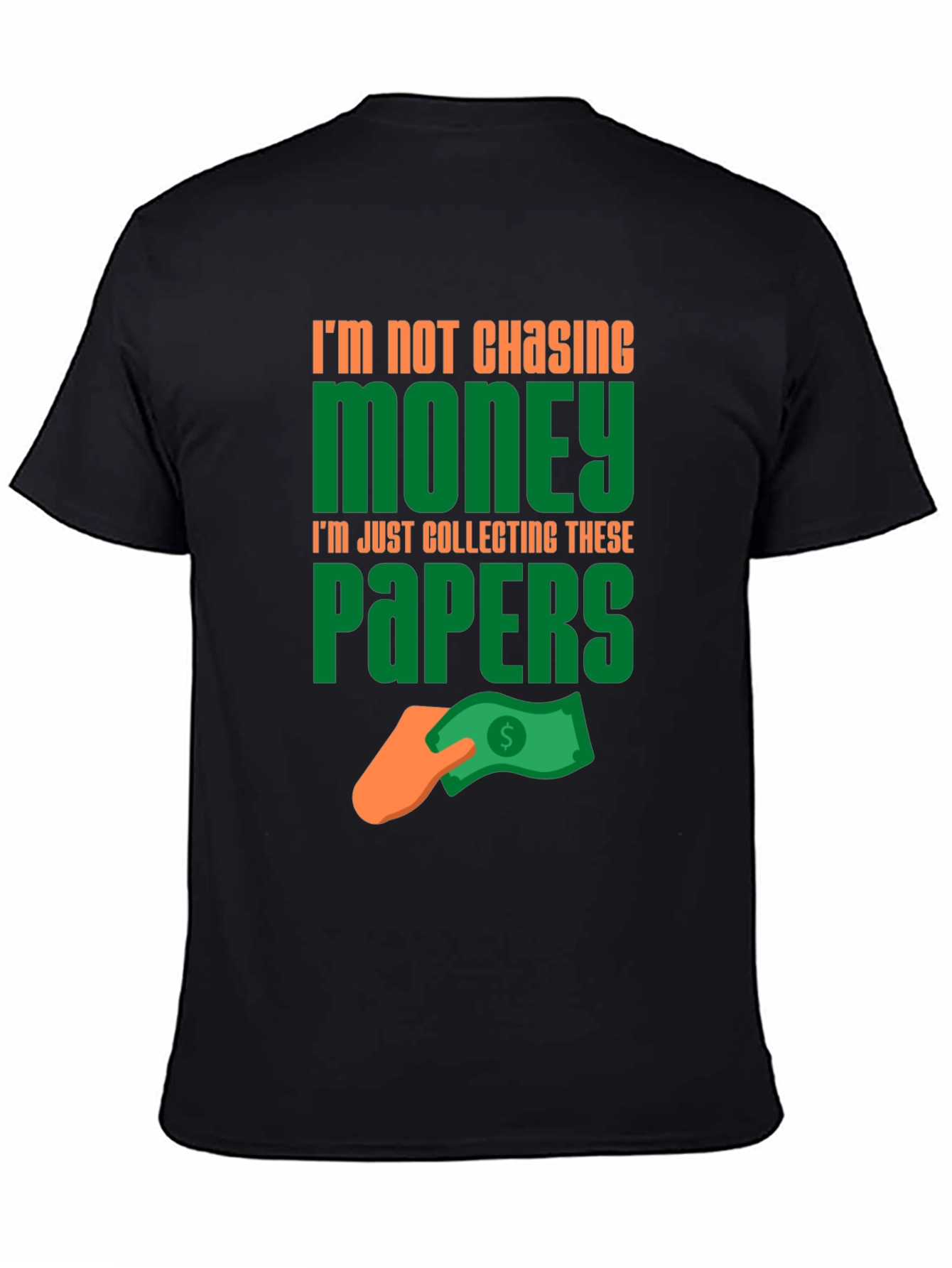 Black Funny Money Collecting Graphic T-Shirt view 4