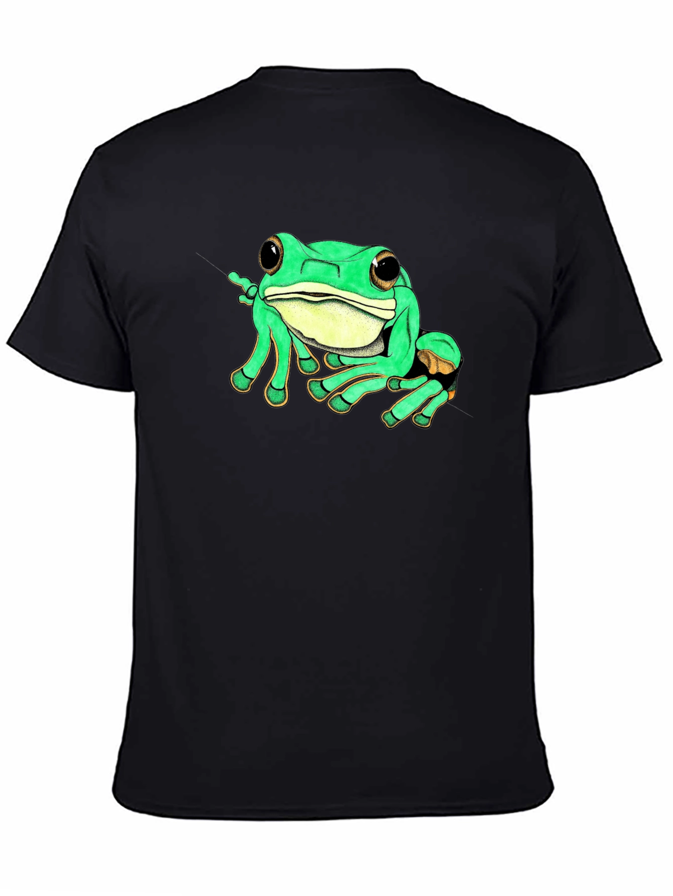 Black Cool Frog Graphic Tee - Black view 4