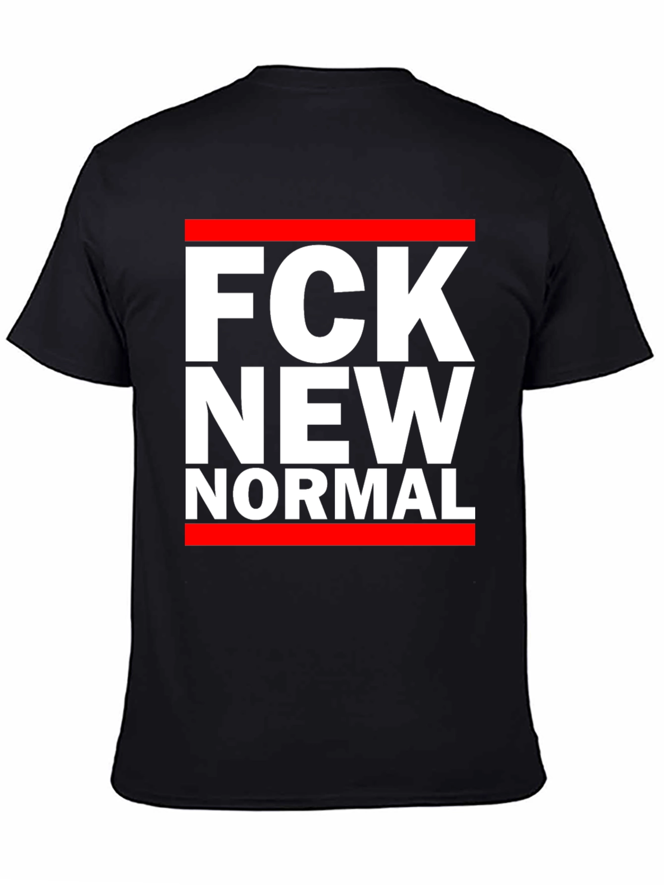 Black FCK New Normal T-Shirt - Bold Statement Tee view 4