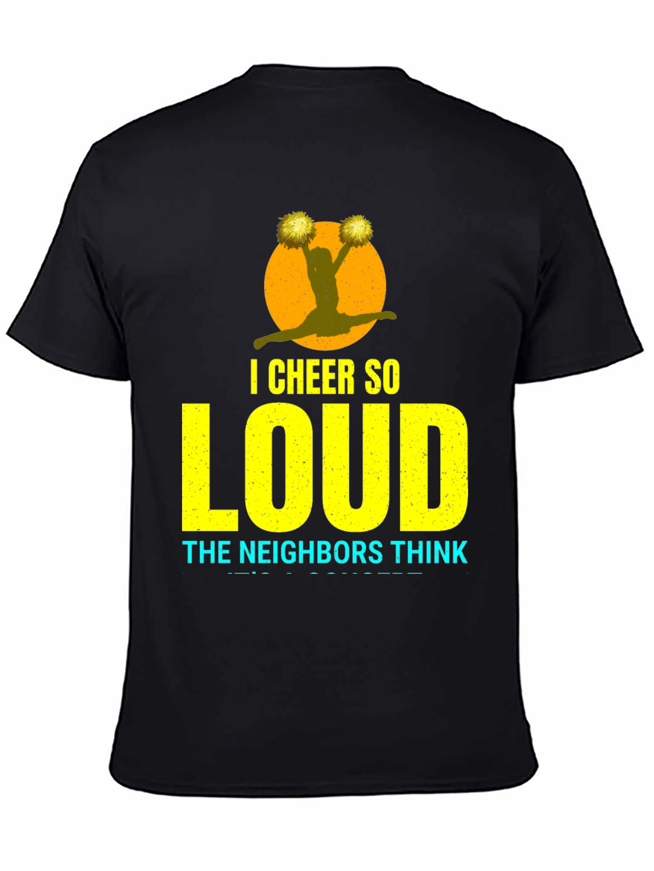 Black I Cheer So Loud T-Shirt view 4