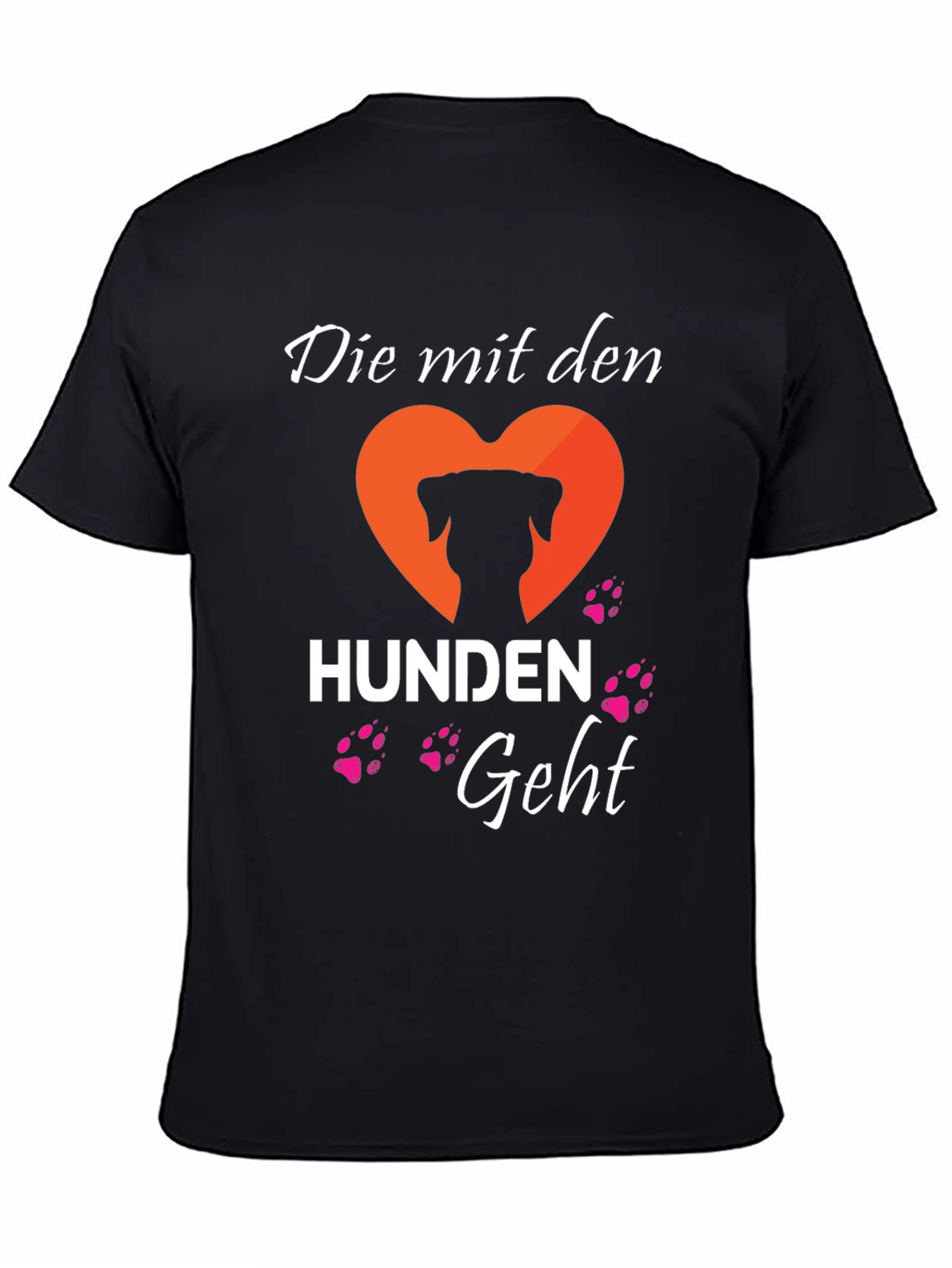 Black Dog Lover T-Shirt - German Hund Print view 4