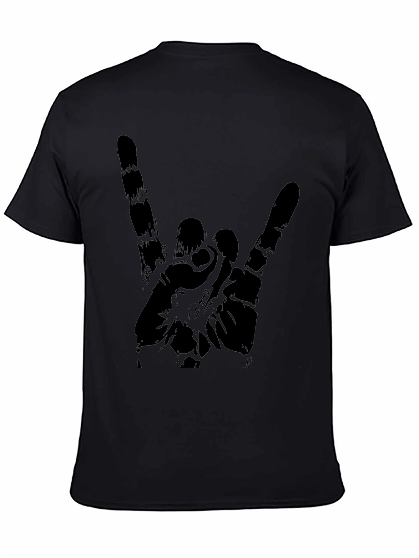 Black Rock On Graphic Black T-Shirt view 4