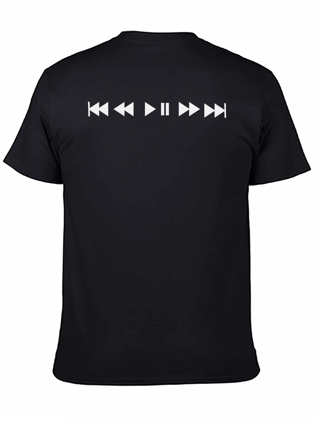 Black Music Player Graphic Tee - Black view 4